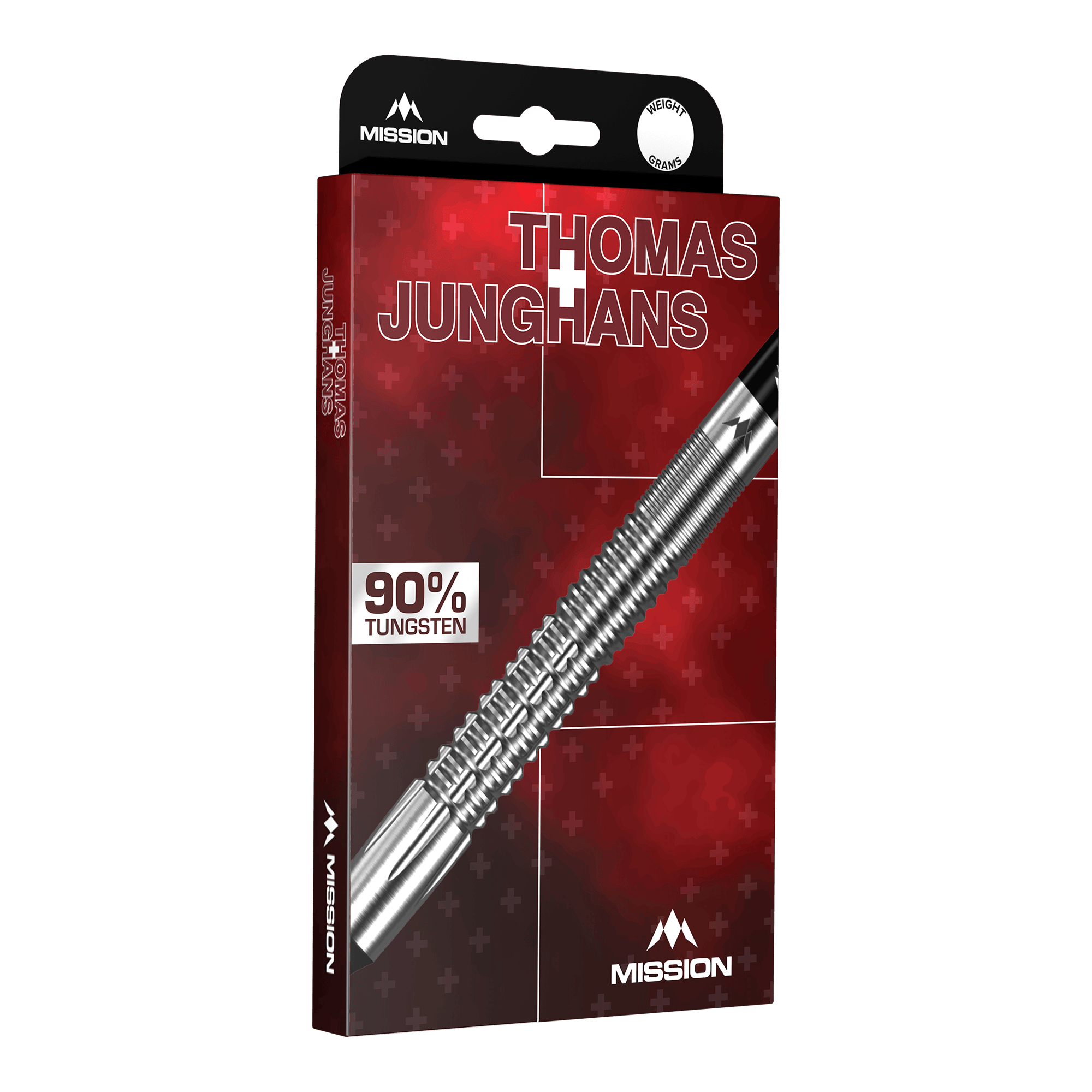 Mission Thomas Junghans Dardos Blandos - 20g Das Bild zeigt die Mission Thomas Junghans Softdarts mit 20 Gramm. Die Darts sind modern gestaltet und liegen auf einer hellen Oberfläche.