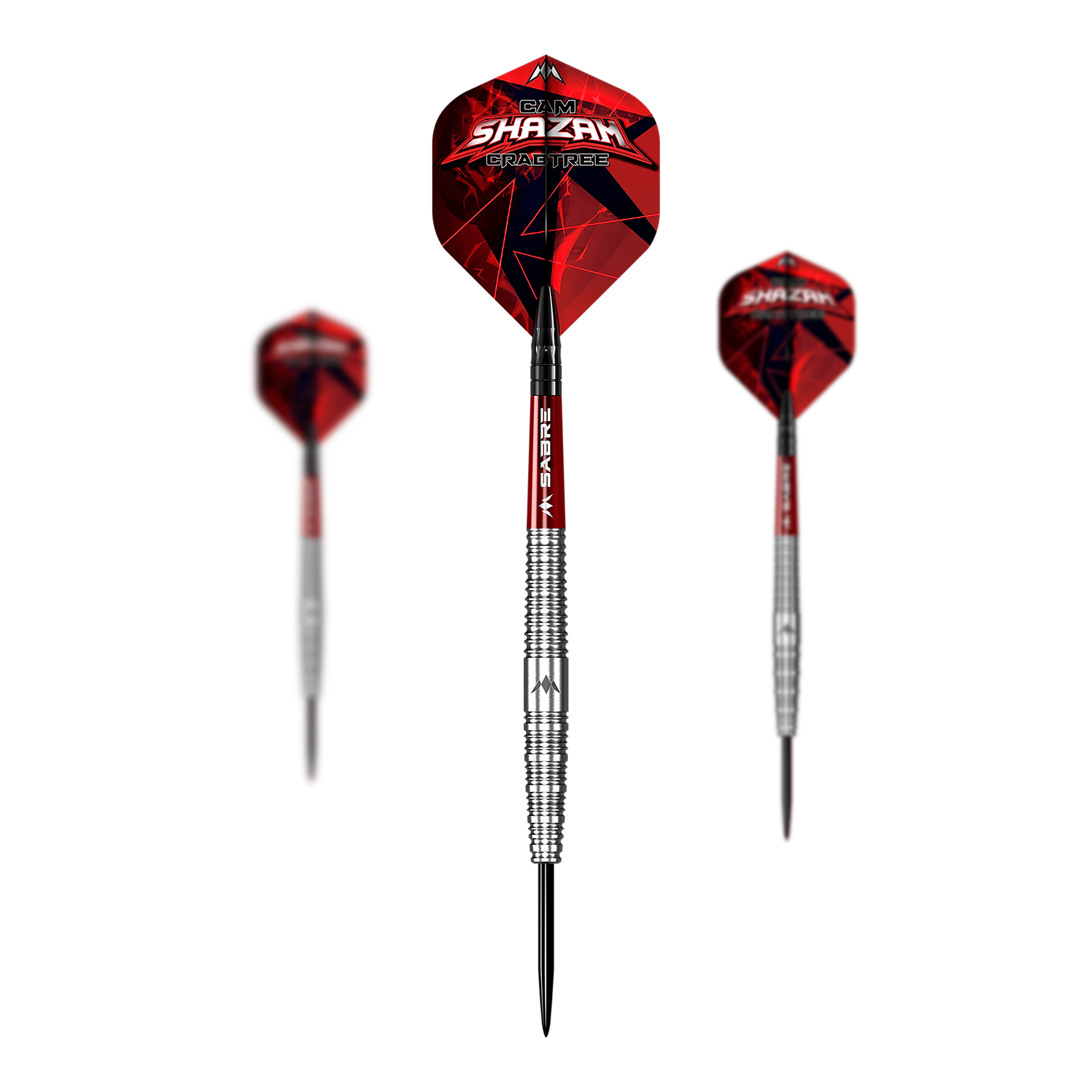 Dardos de acero natural Mission Cam Crabtree Das Foto zeigt das Set Mission Cam Crabtree Natural Steeldarts. Es handelt sich um hochwertige Steeldarts für den Dartsport.