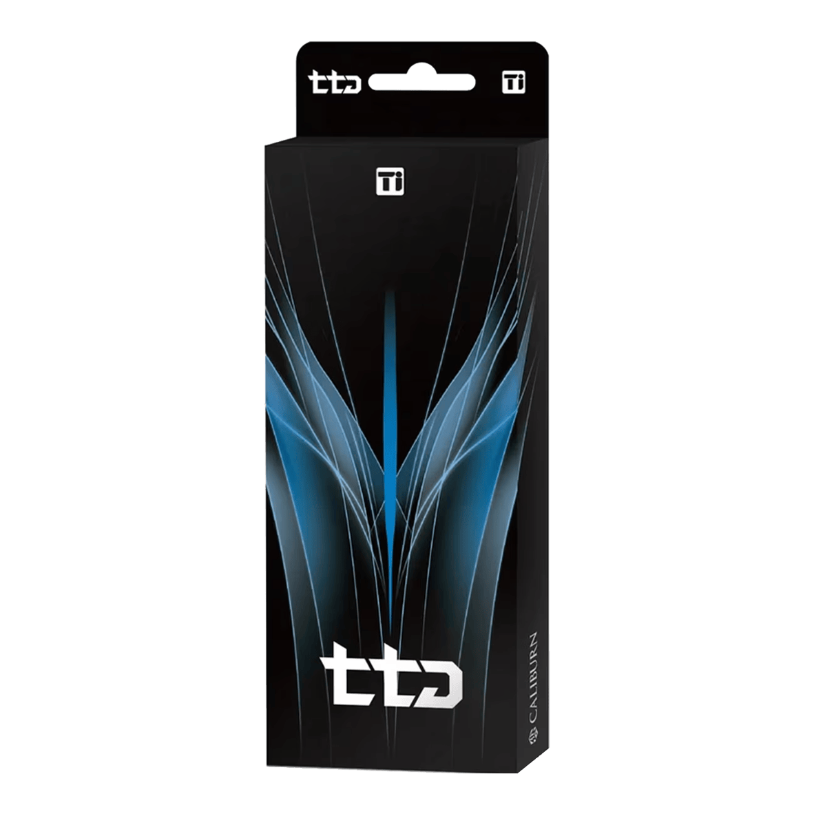 Dardos de acero Caliburn TTD Complete Titanium T2 Silver - 6 g Hier sieht man die Caliburn TTD Complete Titanium T2 Silver Steeldarts mit einem Gewicht von 6g. Das Produkt zeichnet sich durch ein silbernes Titan-Design aus.