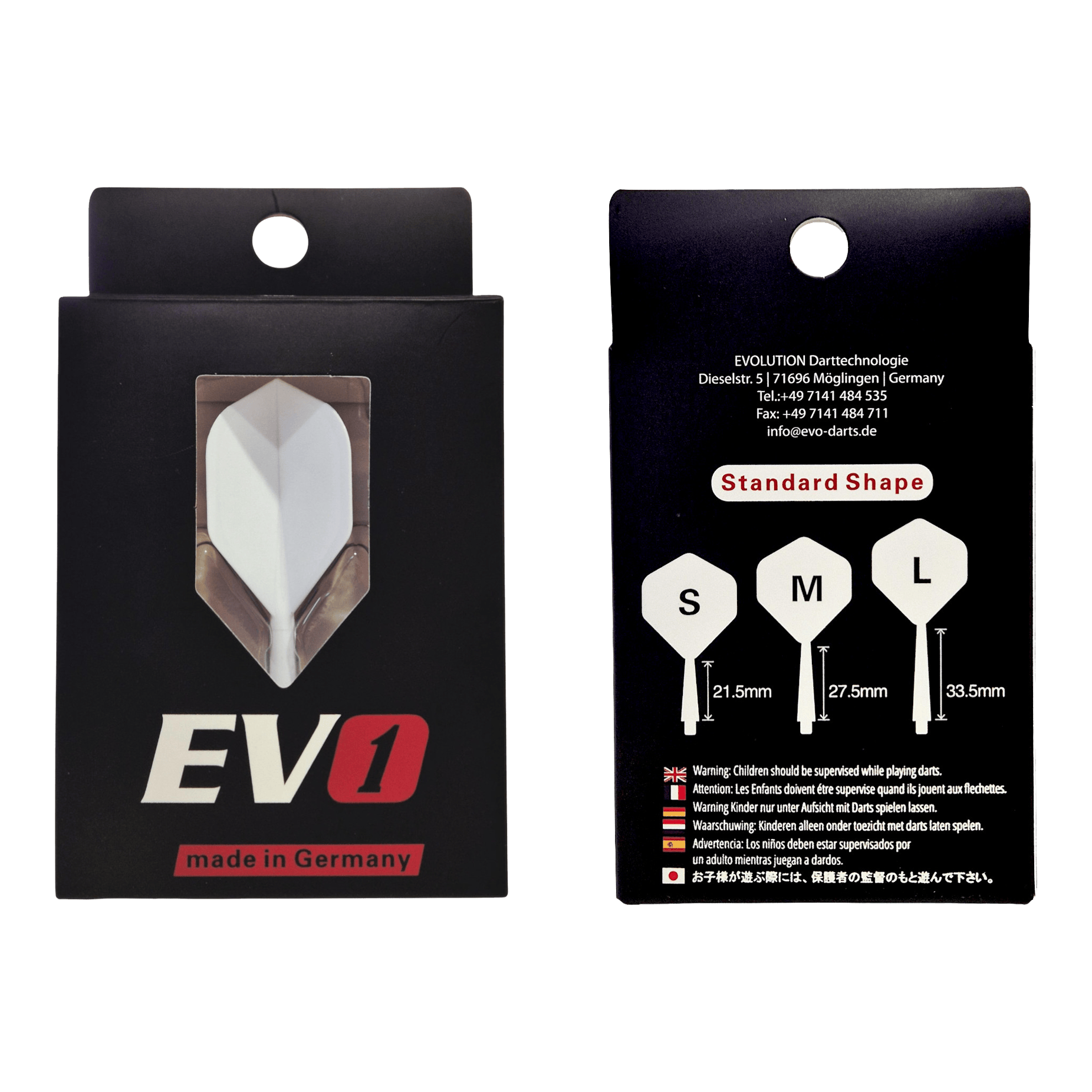 Sistema de eje de vuelo Evolution EVO1 - Blanco Abgebildet ist das Evolution EVO1 Flight-Shaft-System in der Farbe Weiß. Der Artikel eignet sich als hochwertiges Dartzubehör.