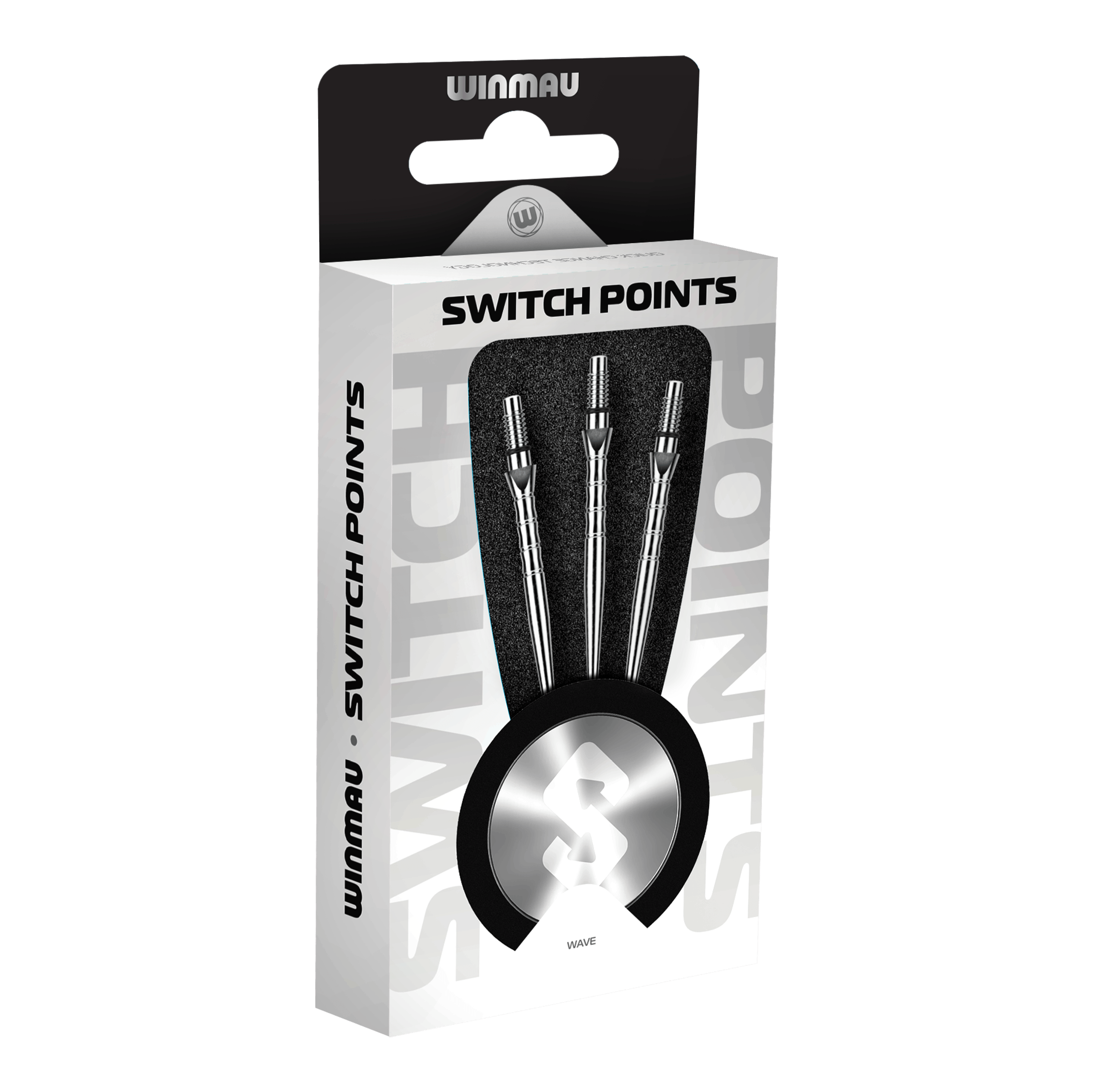 Puntas de dardos de acero Winmau Switch Point Wave - Efecto plateado Abgebildet sind die Winmau Switch Point Wave Steeldartspitzen im Silver Effect. Die Spitze ist für Dartpfeile geeignet und sorgt für einen besonderen Look.