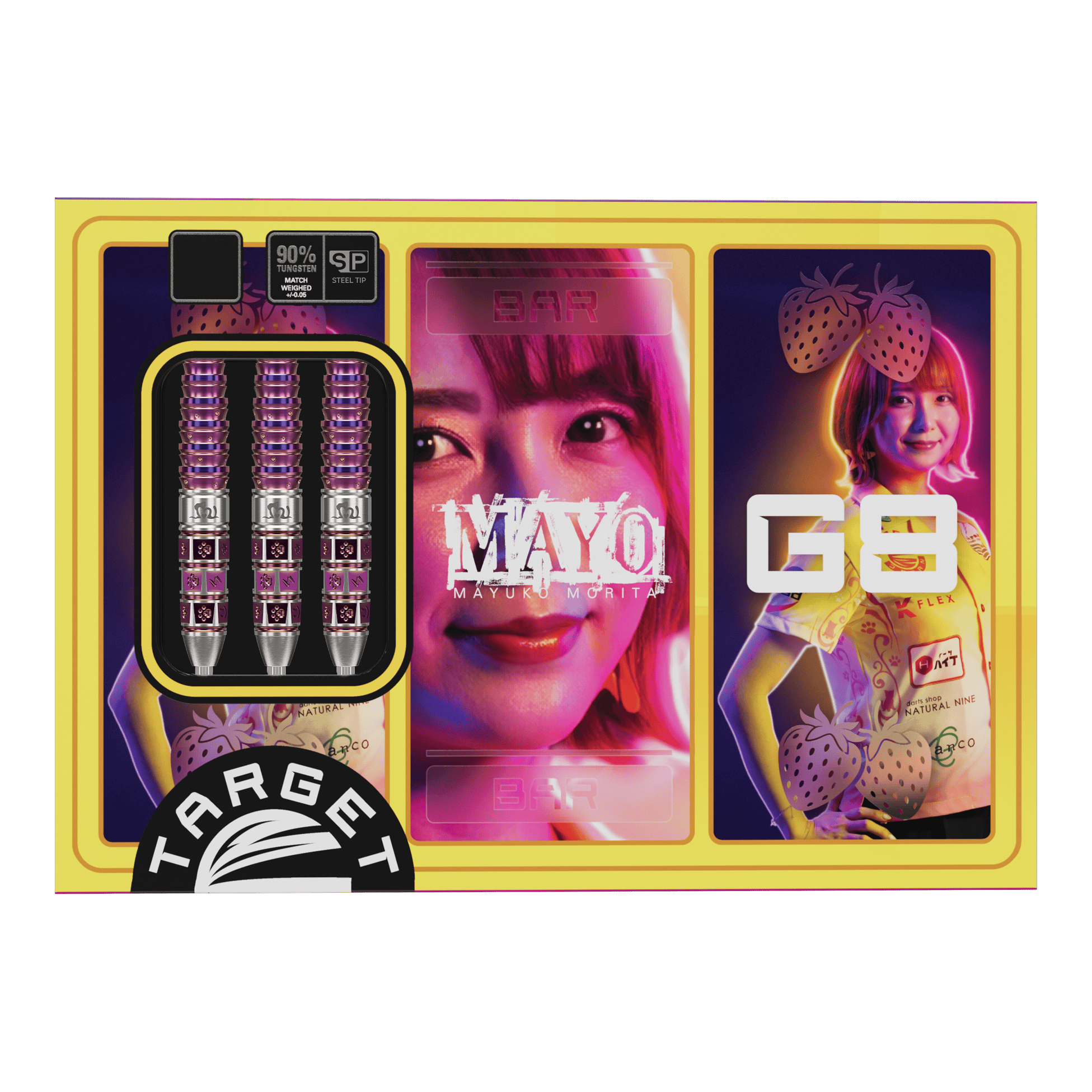 Dardos de acero con punta suiza Mayo GEN8 de la serie Prime de Target Japan