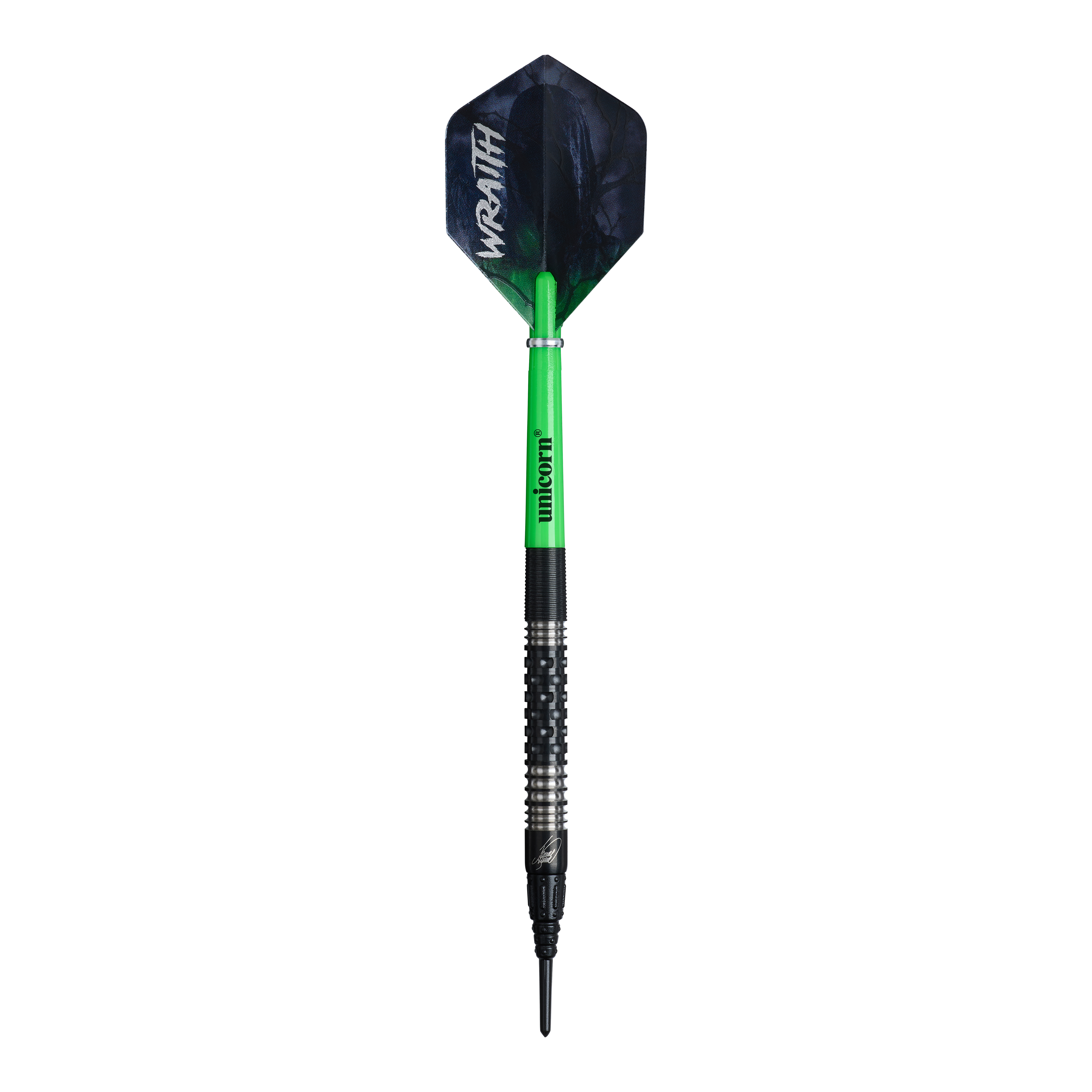 Dardos blandos Unicorn Wraith James Wade - 19 g Das Foto zeigt die Unicorn Wraith James Wade Softdarts - 19g. Es handelt sich um hochwertige Softdarts für ambitionierte Spieler.
