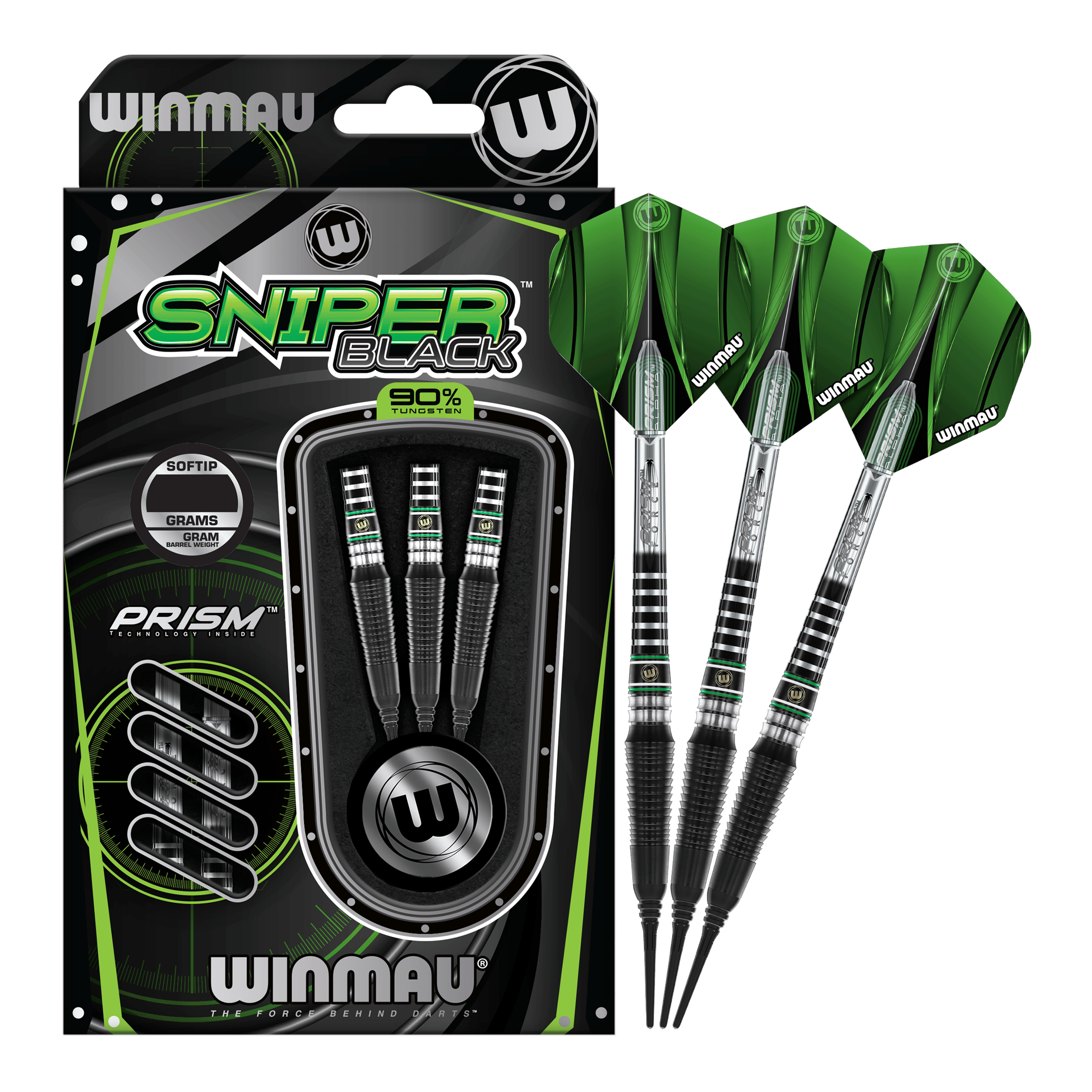 Winmau Sniper Black 2025 Softdarts - 20g