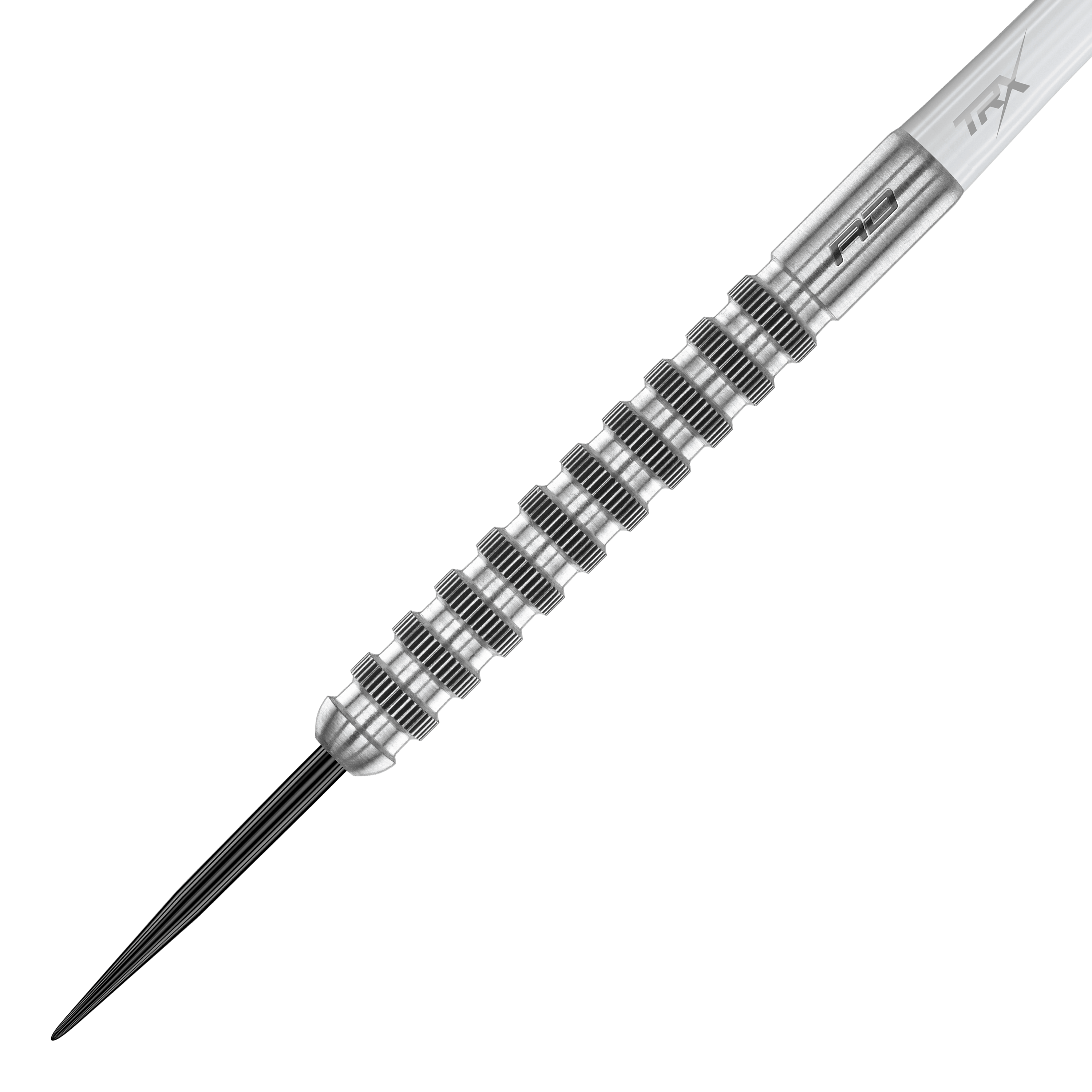 Dardos de acero Red Dragon Javelin Speedline Das Bild zeigt einen Red Dragon Javelin Speedline Steeldart. Der Dartpfeil besteht aus silbernem Metall mit markanten, gerillten Griffmulden.