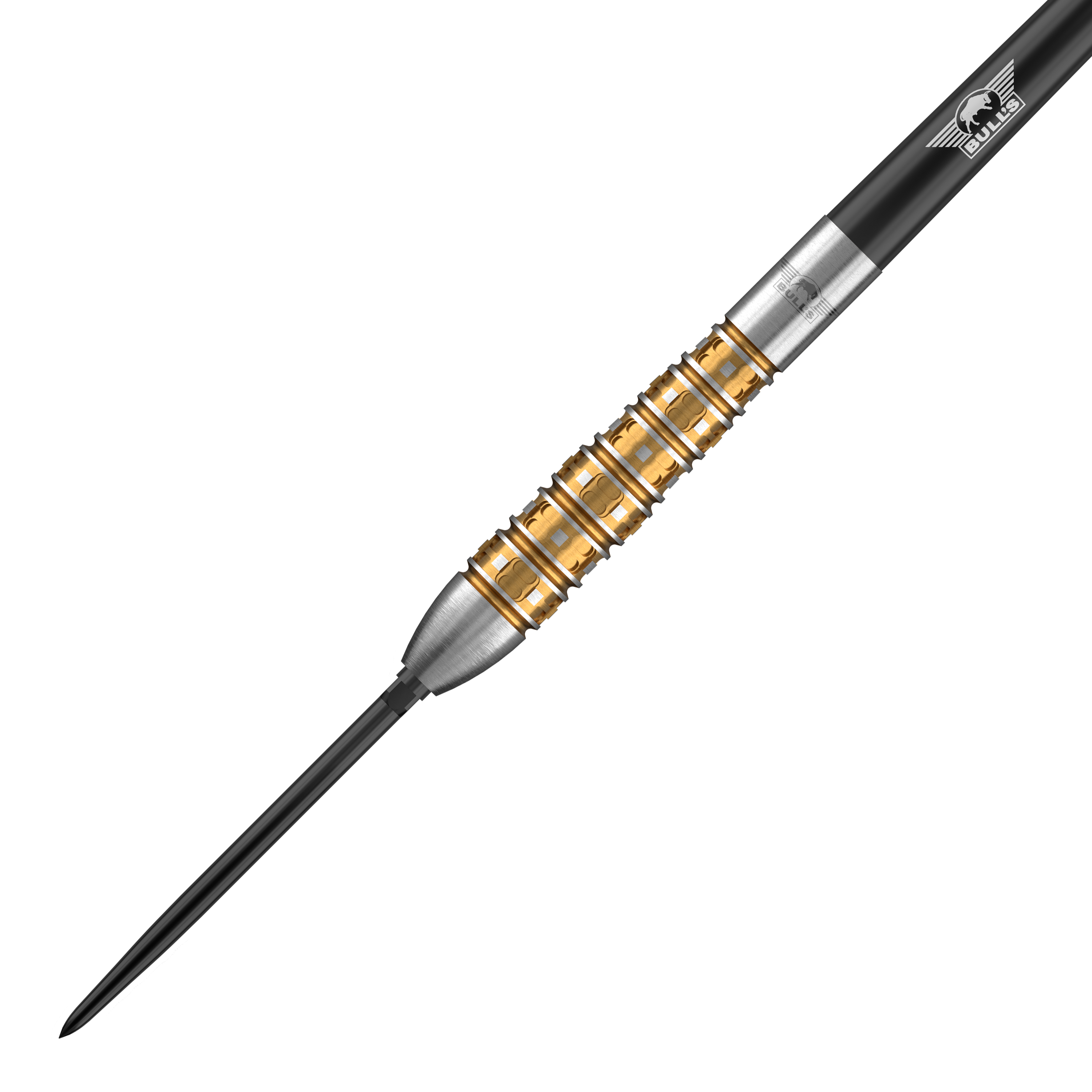 Das Bild zeigt die Bulls NL Vintago Bomb Convertible Point Steeldarts. Die Steeldarts sind für Dartspieler geeignet.