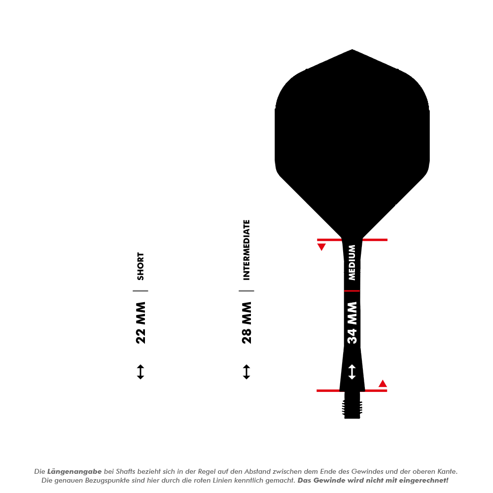 Winmau Fusion Flight Shaft System Estándar Amarillo