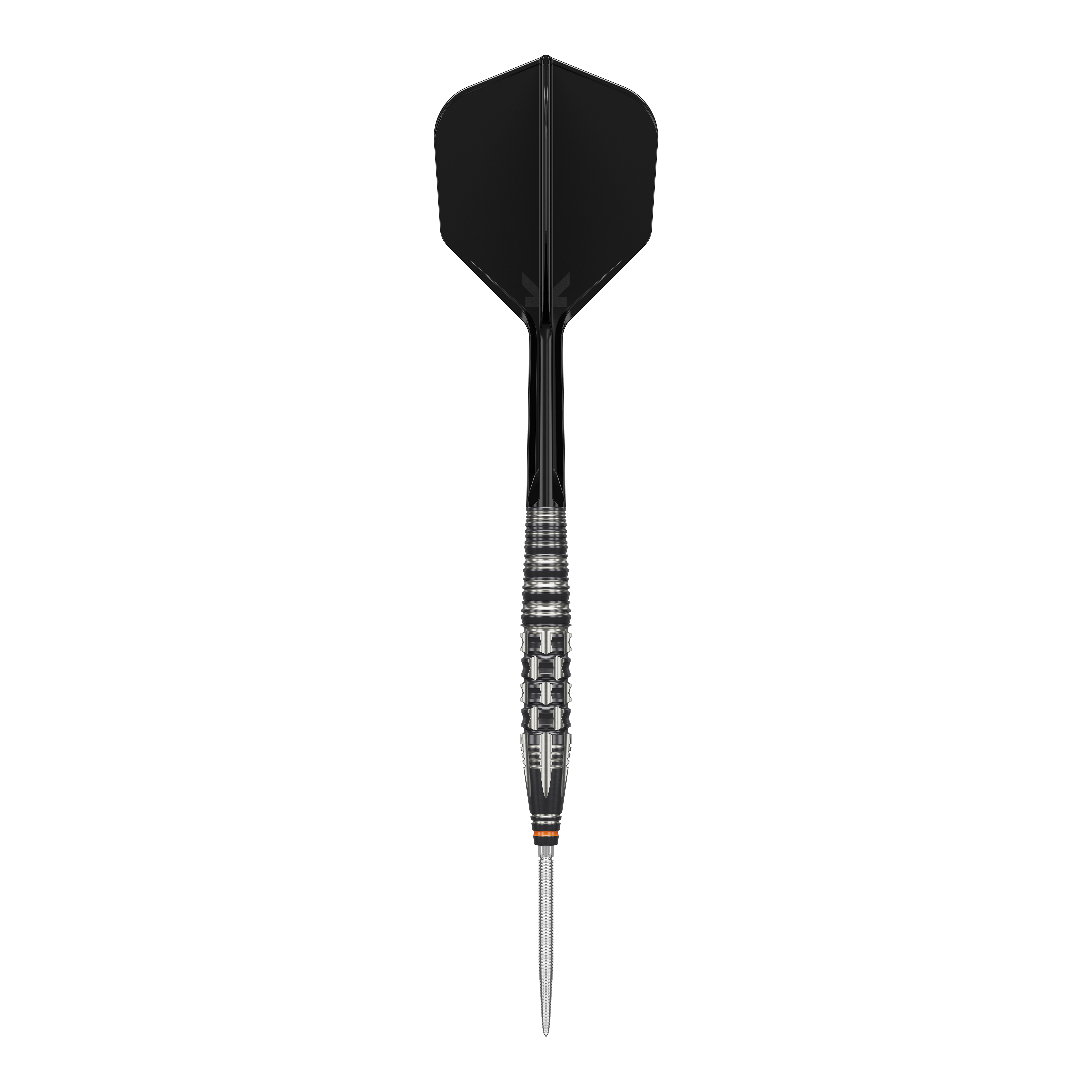 Dardos de acero Target Japan Black Marque Dancing Duck GEN 4 Das Bild zeigt einen Target Japan Black Marque Dancing Duck GEN 4 Steeldart. Der Dartpfeil hat ein elegantes, schwarzes Design mit einer metallischen, strukturierten Griffzone.