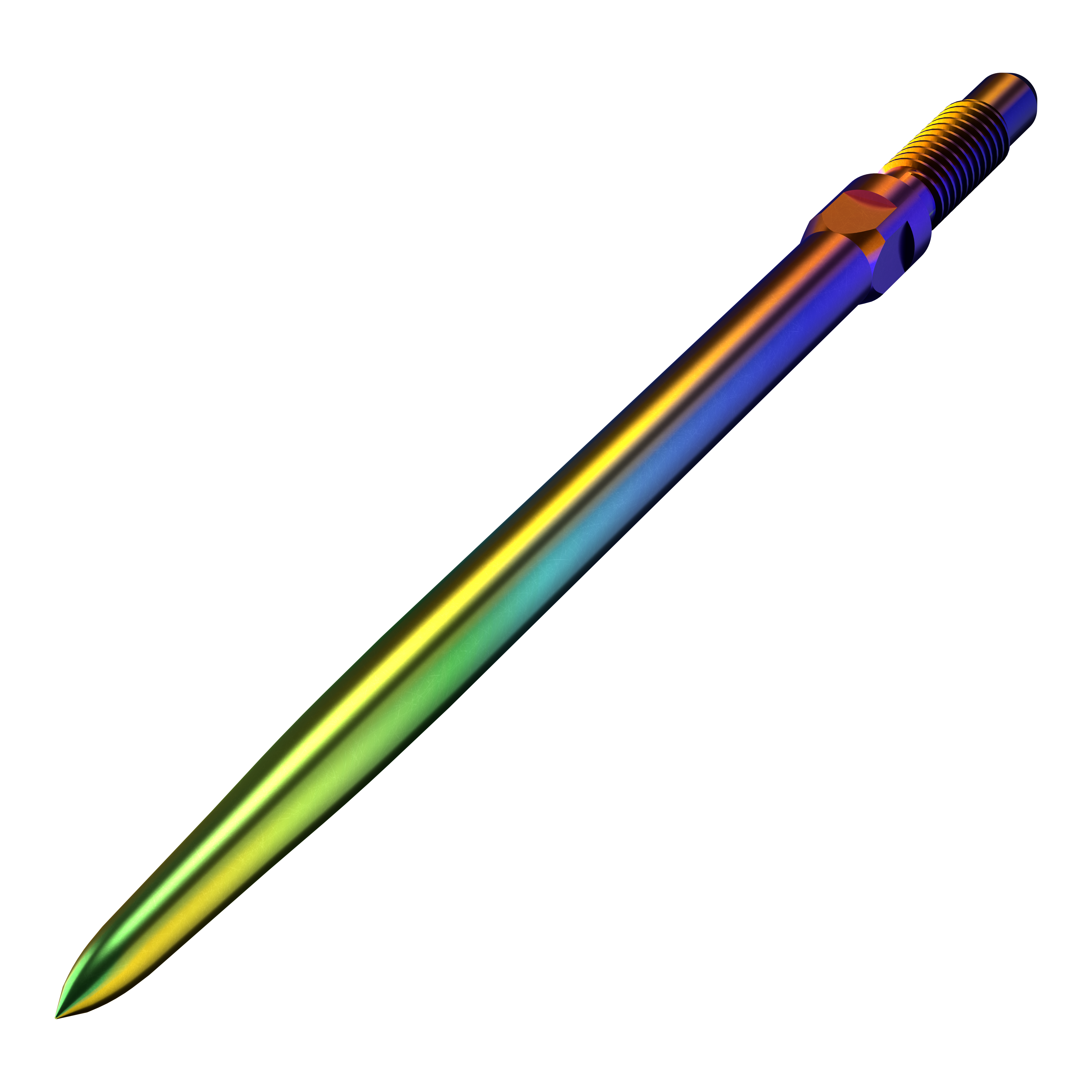 Puntas de dardo convertibles Bulls NL - Lisas - Arcoíris Ein Bild mit dem Dateinamen BU57716_BullsNL_Convertible_Points_Smooth_Rainbow_36mm_2. Es stellt vermutlich eine weitere Ansicht eines Dartspitzen-Artikels in Regenbogenfarben dar.