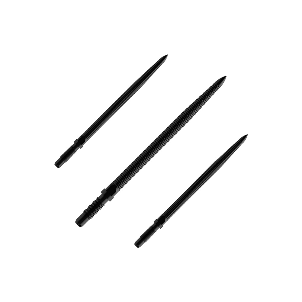 Puntas de dardo convertibles Bulls NL - Micro Grip - Negras Abgebildet ist ein Set von Dartspitzen mit MicroGrip und schwarzer Farbe. Der Dateiname lautet BU57704_BullsNL_Convertible_Points_MicroGrip_Schwarz_32mm_1Set.
