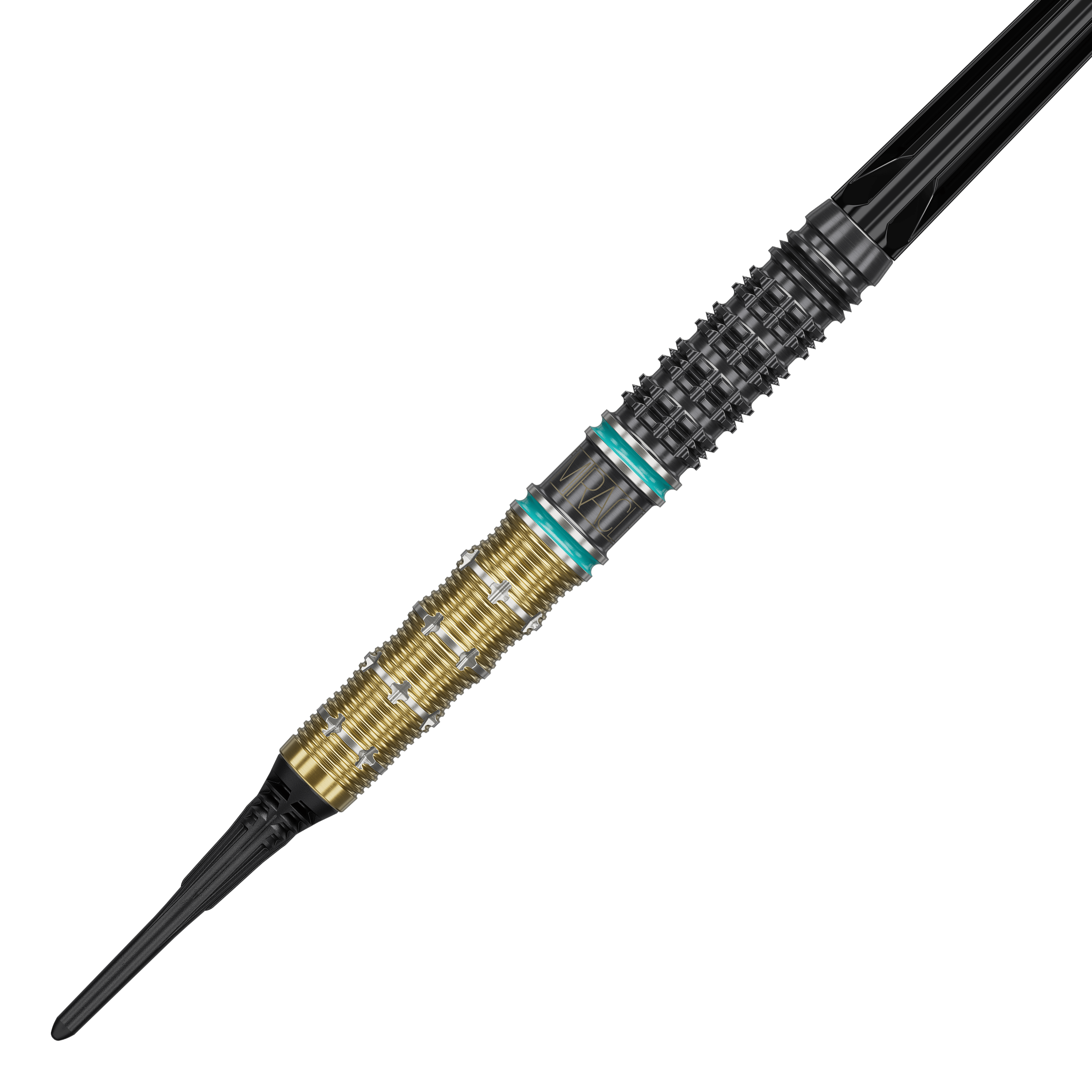 Abgebildet sind die Target Mikuru Suzuki The Miracle GEN7.5 Softdarts mit 19 Gramm Gewicht. Die Softdarts liegen in einer ordentlichen Anordnung.