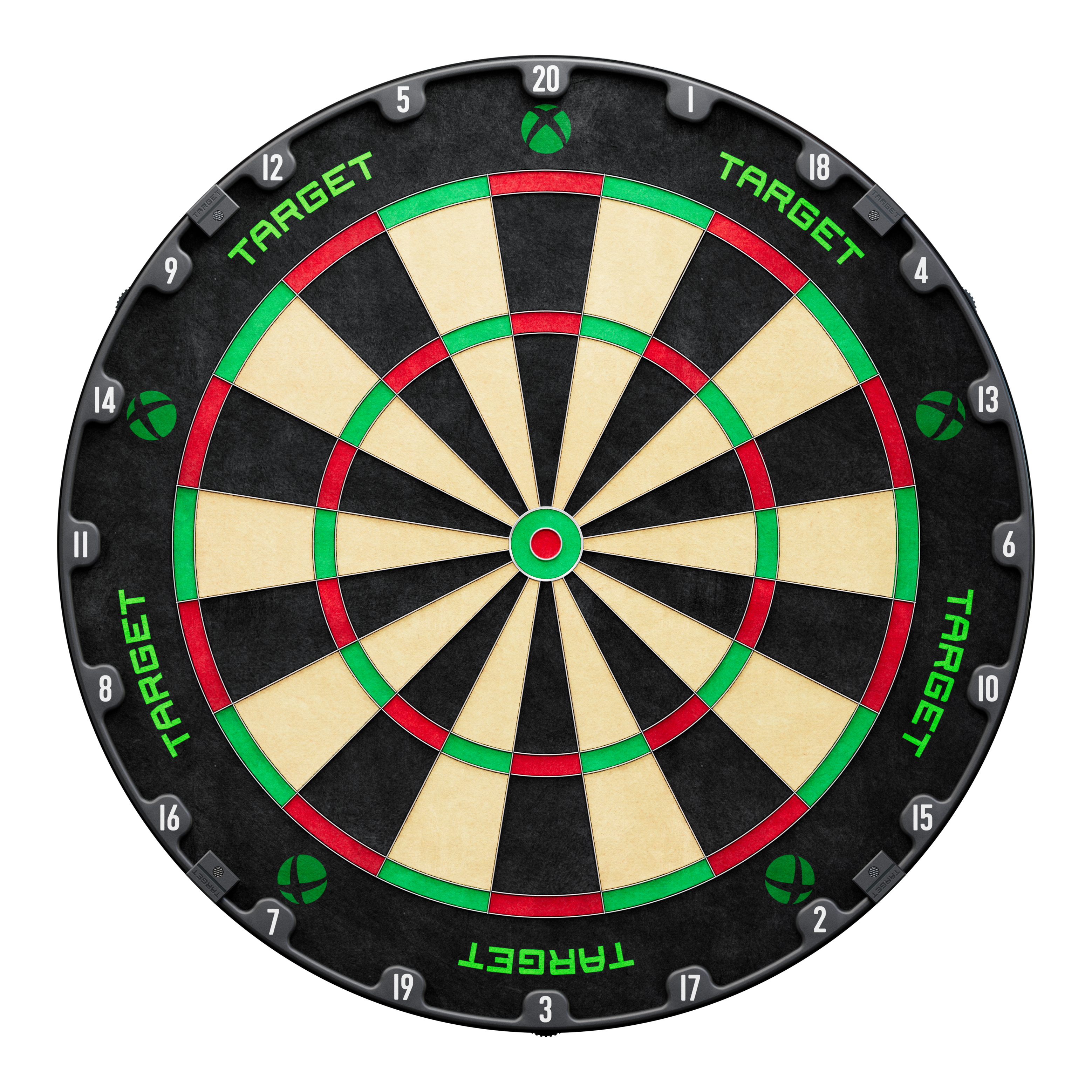 Das Bild zeigt das Target Xbox Dartboard Surround Bundle. Ein Set für Darts-Liebhaber zur Verbesserung des Spielerlebnisses.