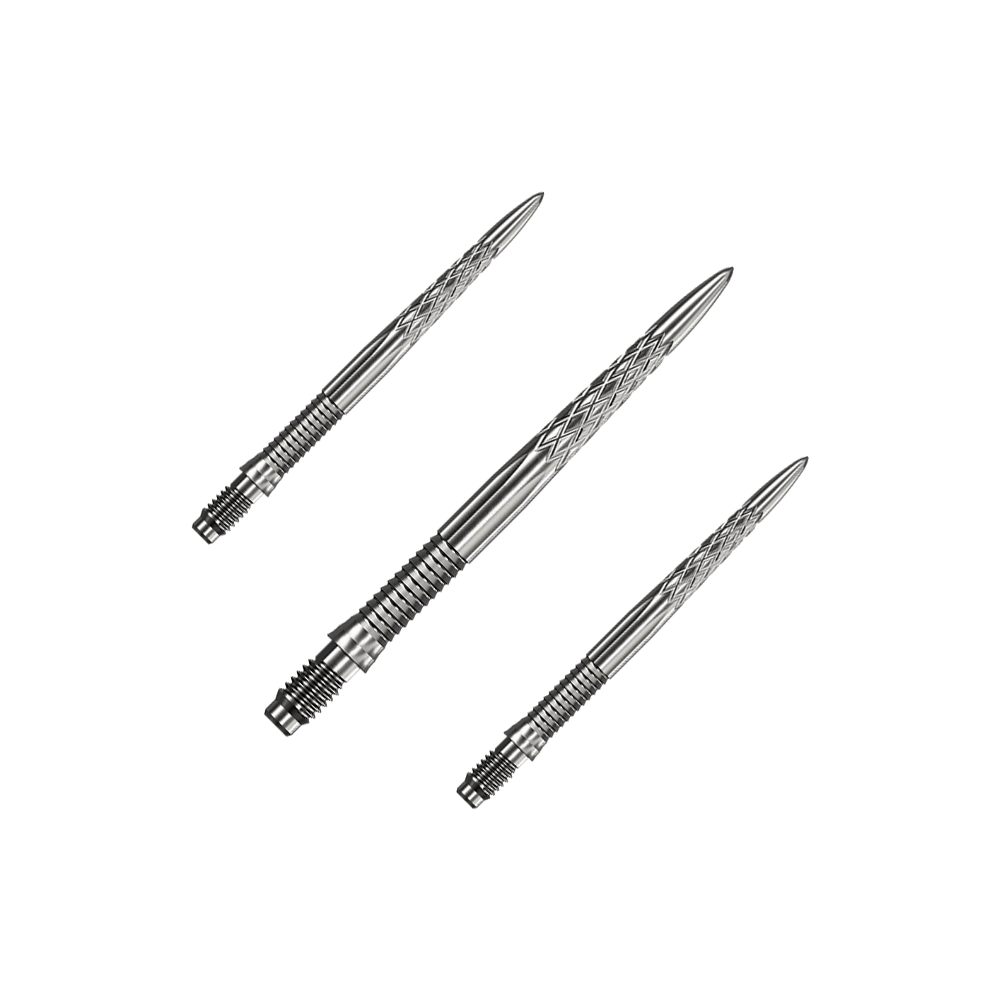 Puntas de dardo Mission R2.5 Rapid Point DSX - Plateadas Das Bild zeigt Mission R25 Rapid Point DSX Dartspitzen in Silber mit einer Länge von 30mm, als Set verpackt. Die Dartspitzen sind speziell für den Dartsport entwickelt.