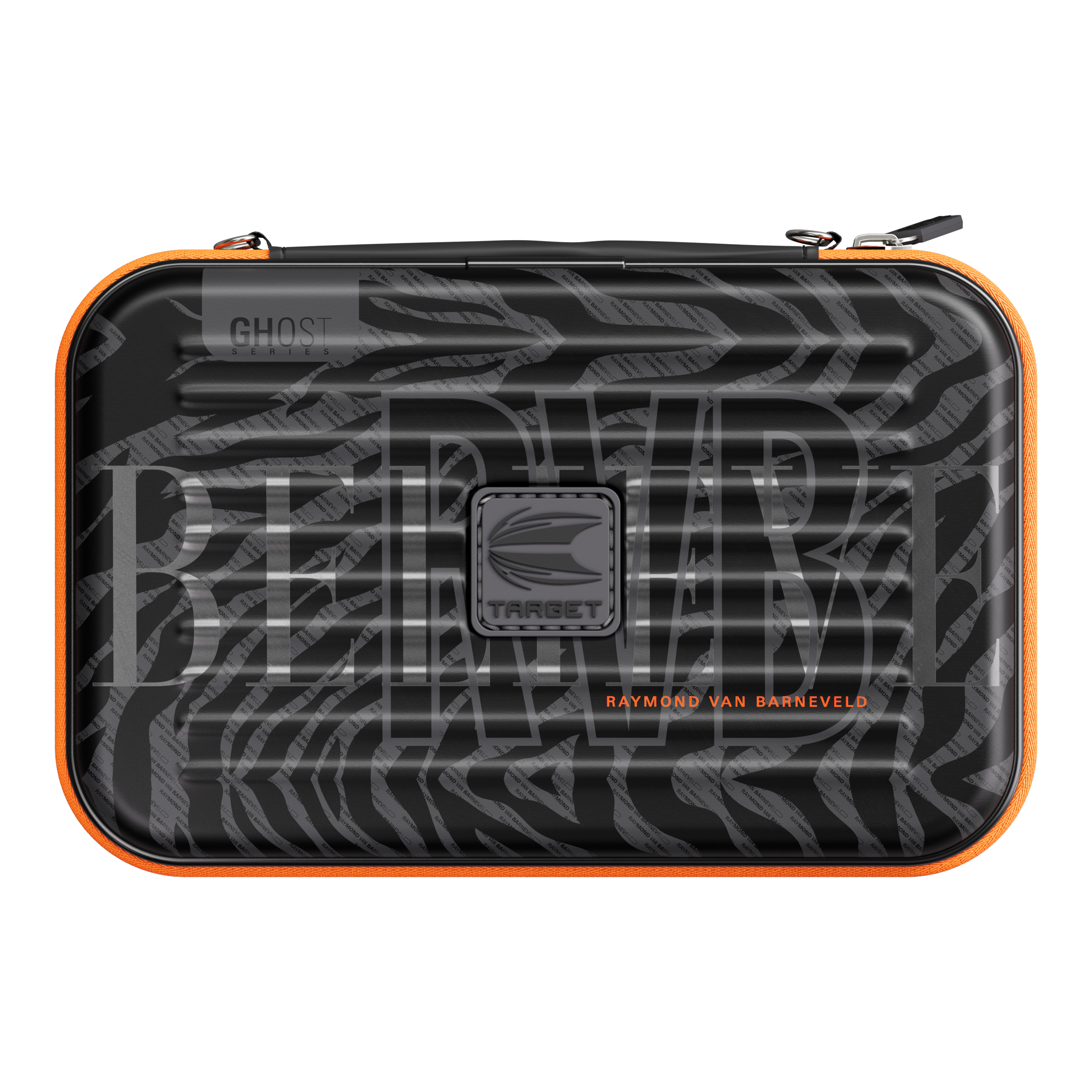 Estuche para dardos Takoma XL Ghost Series Raymond Van Barneveld Zu sehen ist das Takoma XL Ghost Series Raymond Van Barneveld Dartcase. Die Tasche bietet Schutz und Stil für Dartspieler.