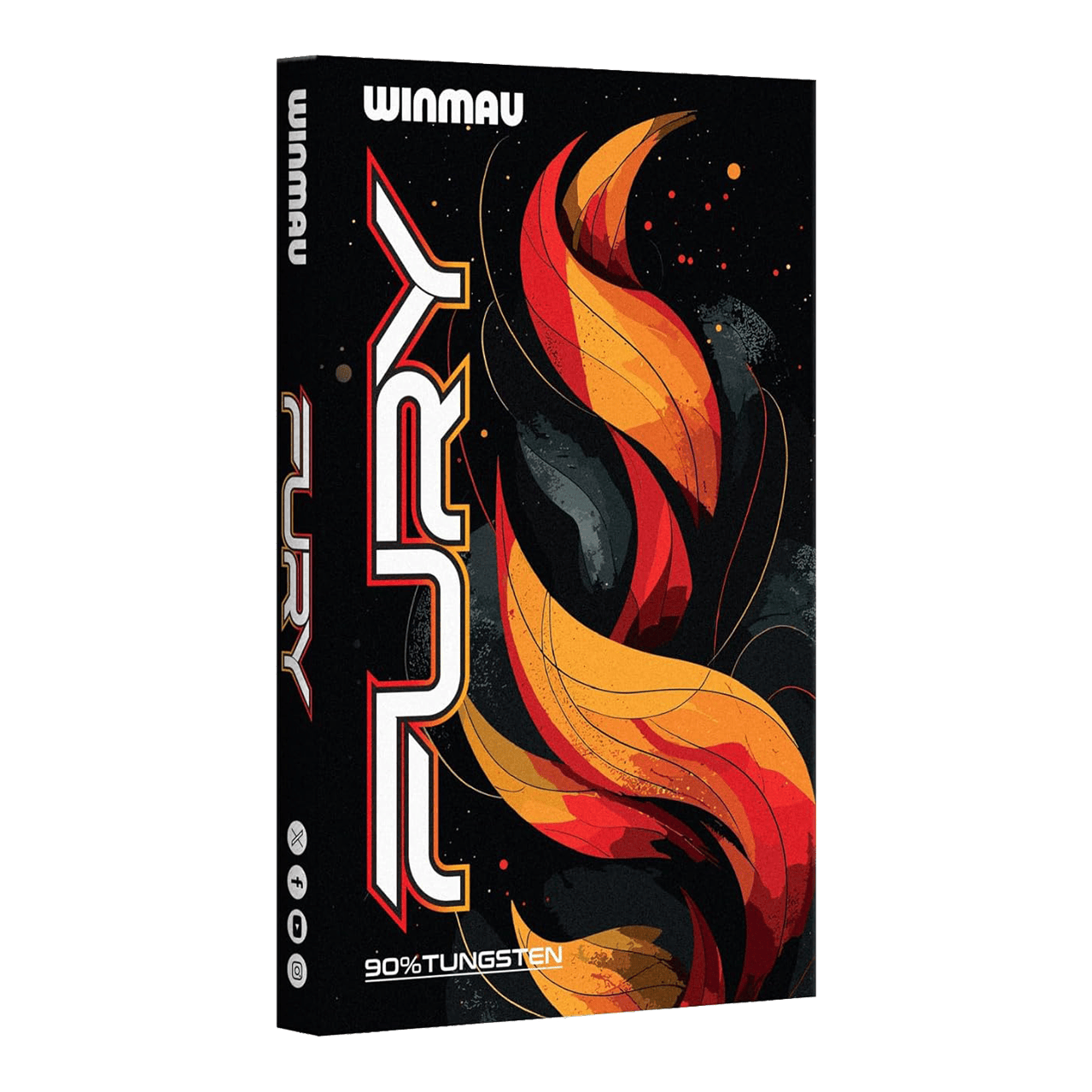 Dardos de acero Winmau Fury - 22 g Abgebildet sind die Winmau Fury Steeldarts mit 22g Gewicht. Diese Darts eignen sich ideal für präzises Werfen.