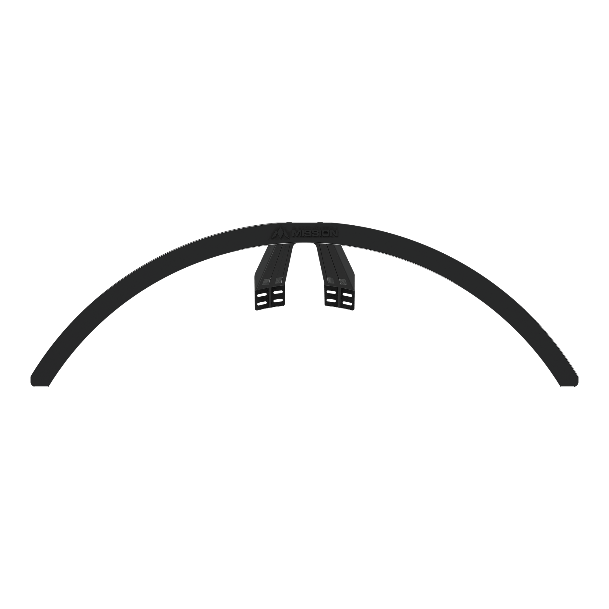 Sistema de iluminación Mission Torus ST para dianas electrónicas Das Bild zeigt das Mission Torus ST Beleuchtungssystem für elektronische Dartboards. Es handelt sich um einen schwarzen, halbkreisförmigen Leuchtrahmen, der über das Dartboard montiert wird.