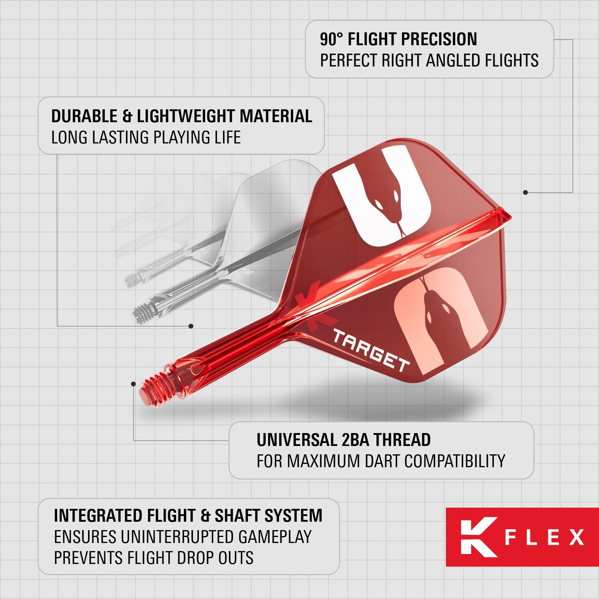 Plumas estándar Target K-Flex Nathan Aspinall No2 Das Bild zeigt die Target K-Flex Nathan Aspinall No2 Standard Flights. Diese Flights sind für Dartspieler geeignet.