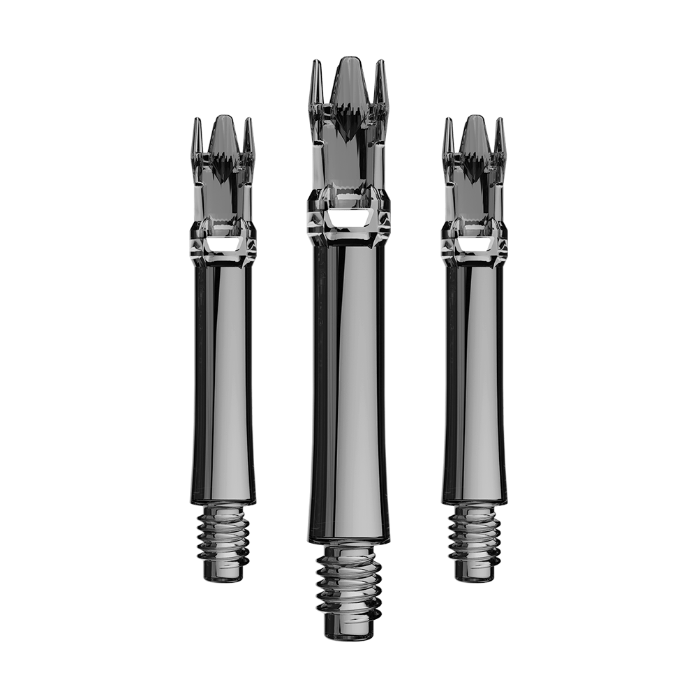 Ejes de repuesto L-Style L-System - Negro transparente Ein Set Ersatzshafts in schwarzem transparentem Design. Die Shafts sind bündig arrangiert.