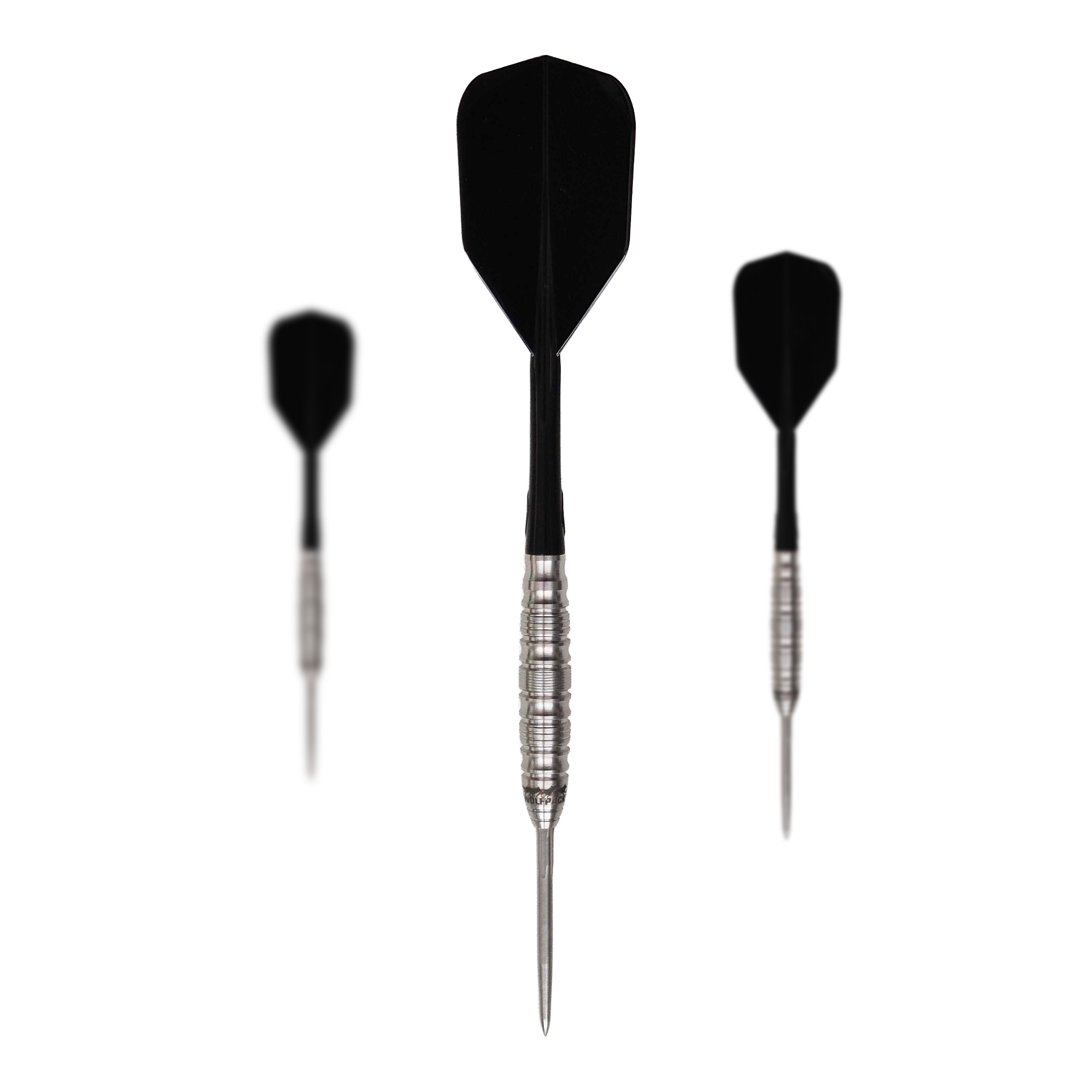 Dardos de acero Caliburn Wolfpack W5 - 22 g Zu sehen ist ein Set der Caliburn Wolfpack W5 Steeldarts - 22g. Das Set umfasst mehrere Steeldarts mit 22 Gramm Gewicht.
