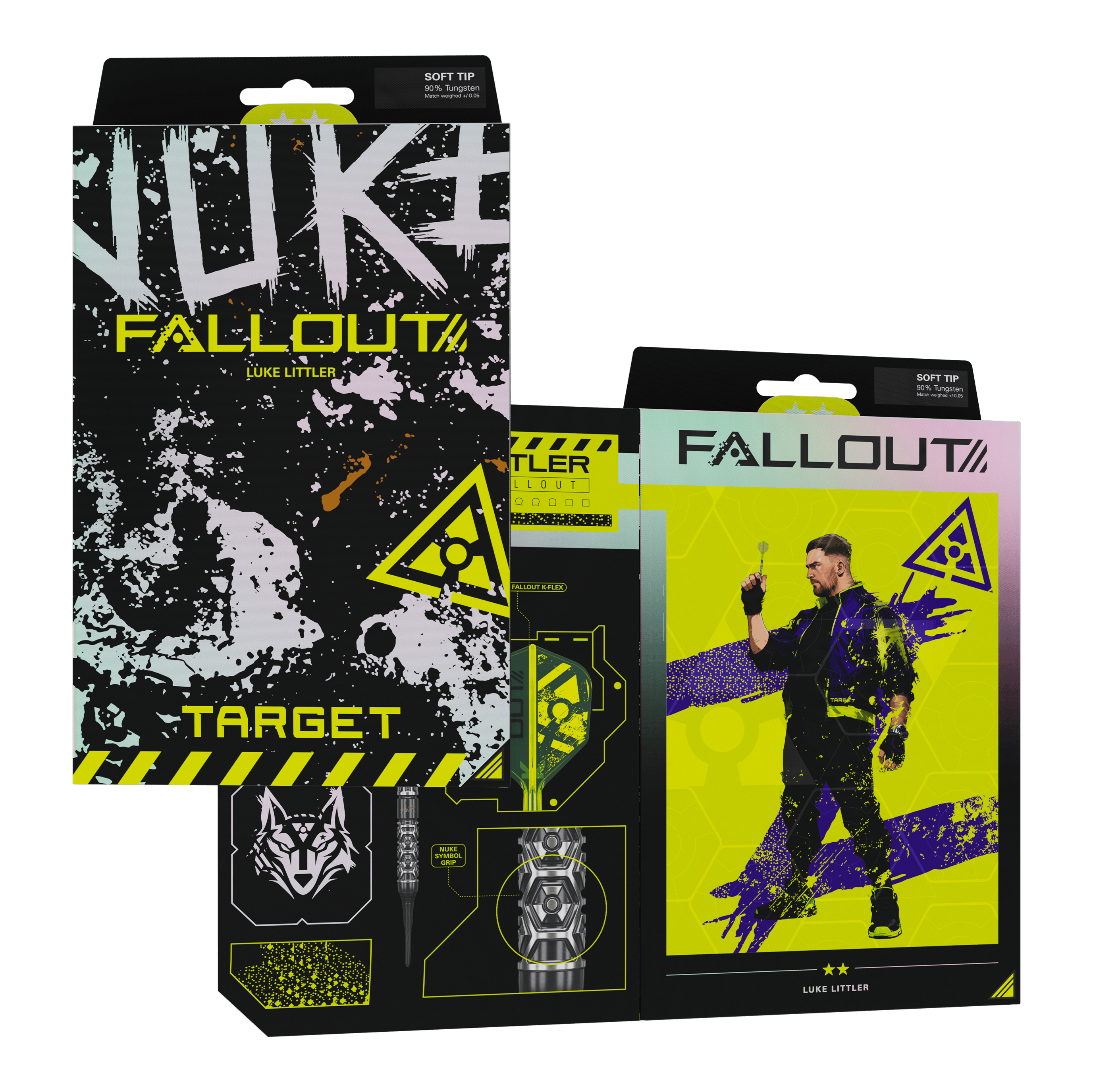 Dardos blandos Target Luke Littler Nuke Fallout - 19 g