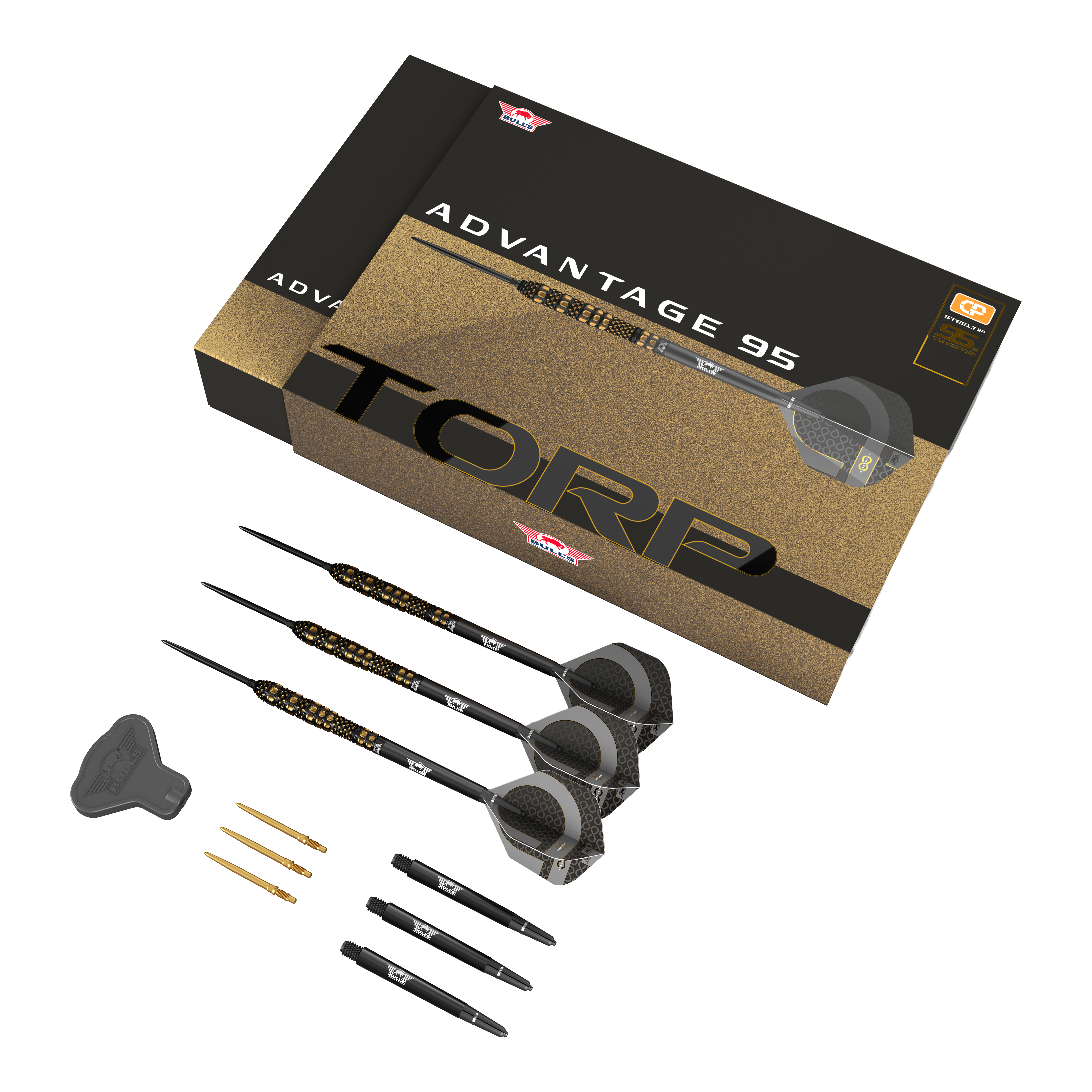 Dardos de acero con punta convertible Torp NL Advantage 95 de Bulls Dardos de acero con punta convertible Torp NL Advantage 95 de Bulls