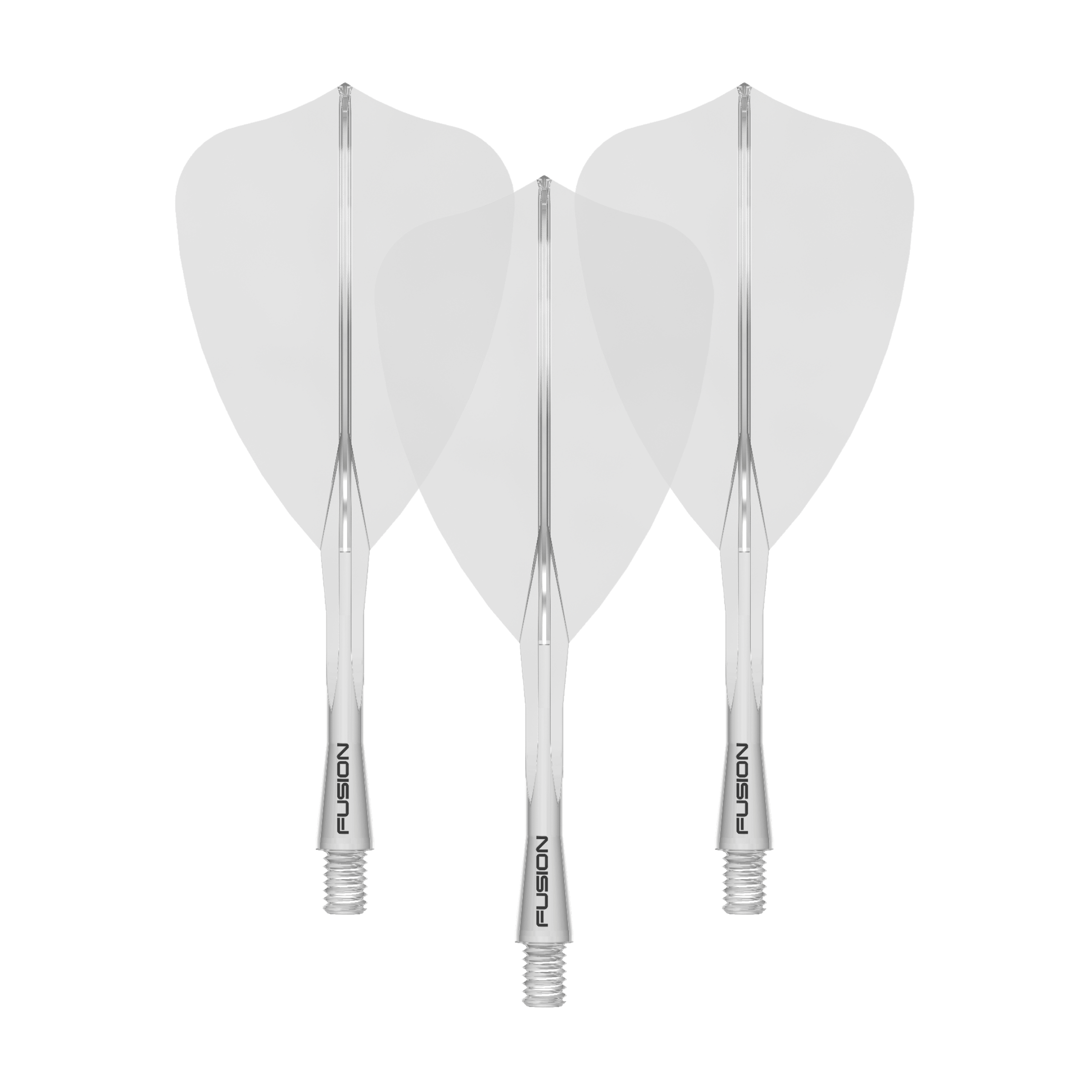Sistema de eje de vuelo Winmau Fusion Arrow Clear Ein Bild zeigt einen Flight Shaft, vermutlich für Darts. Das Produkt wird durch den Dateinamen als 'Winmau Fusion Flight Shaft System Arrow Clear 28mm 1Set' beschrieben.