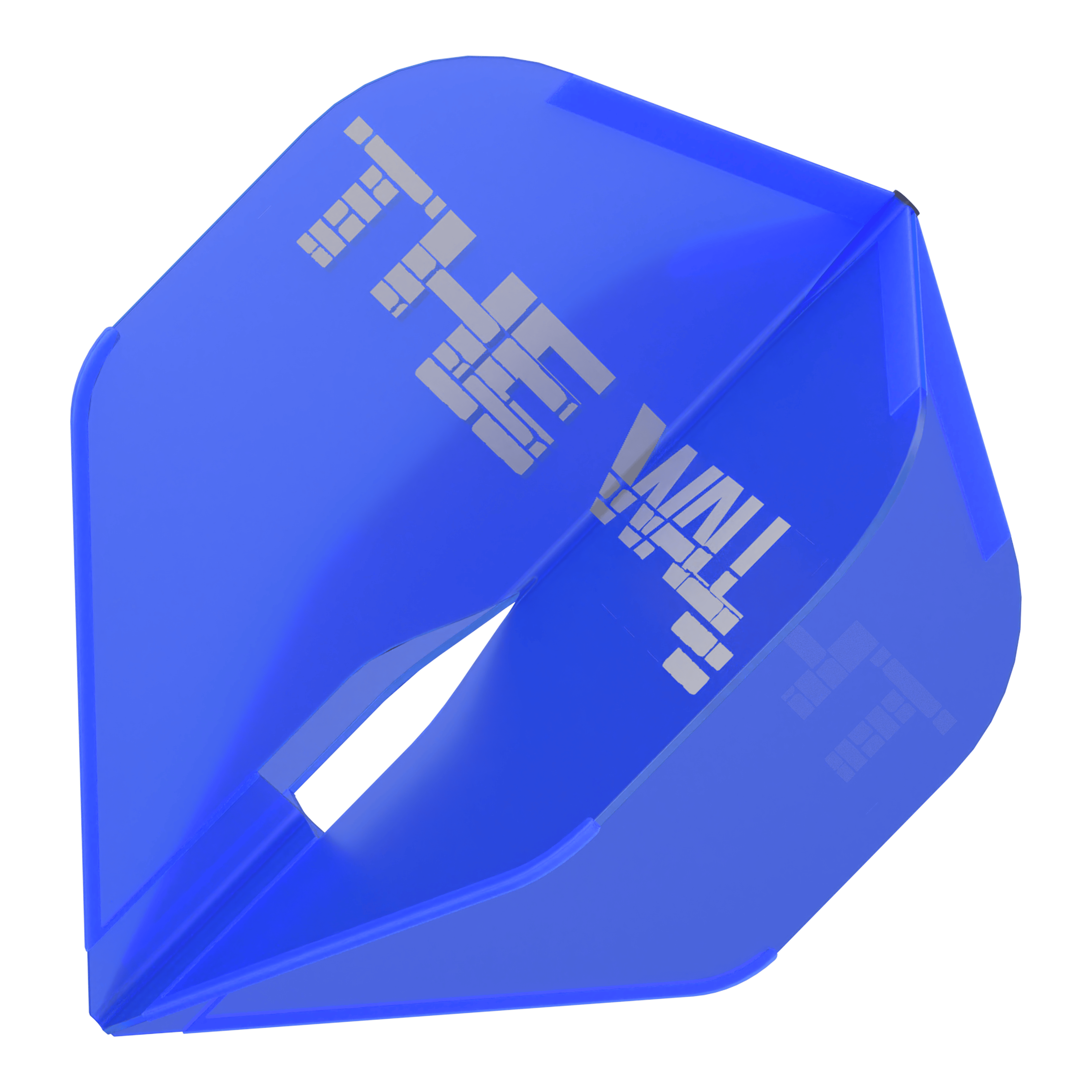 Vuelos Martin Schindler Blue L1PRO estilo L Dies ist ein blauer Dartflight des Modells "L-Style Martin Schindler Blau L1PRO". Auf dem Flight steht in weißen Blockbuchstaben "THE WALL".