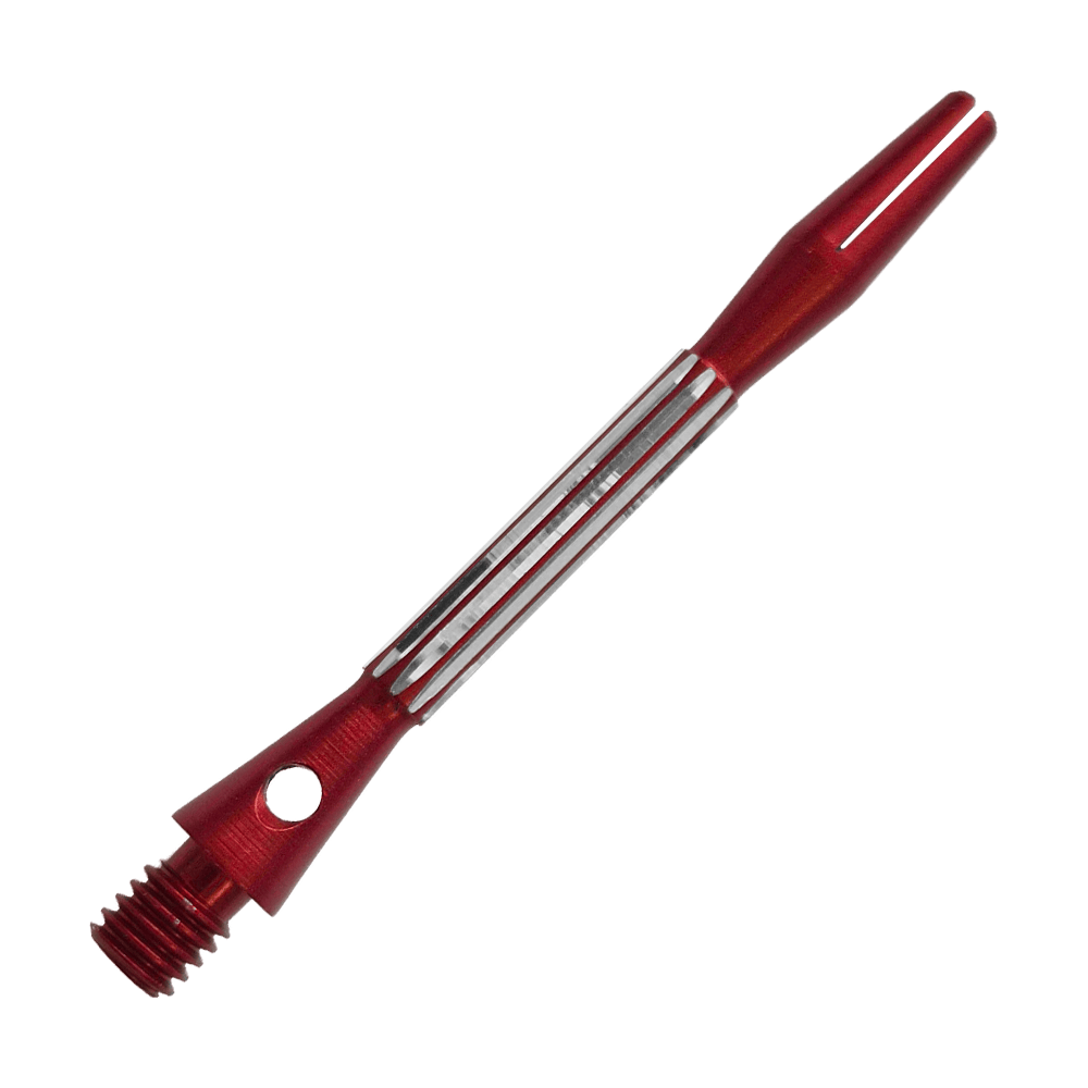 Ejes de aluminio Bulls NL Flash 2 - Rojo - 46 mm Bulls NL Flash 2 Aluminium Shafts in Rot, 46 mm lang. Das Bild zeigt einen roten Aluminiumschaft für Dartpfeile.