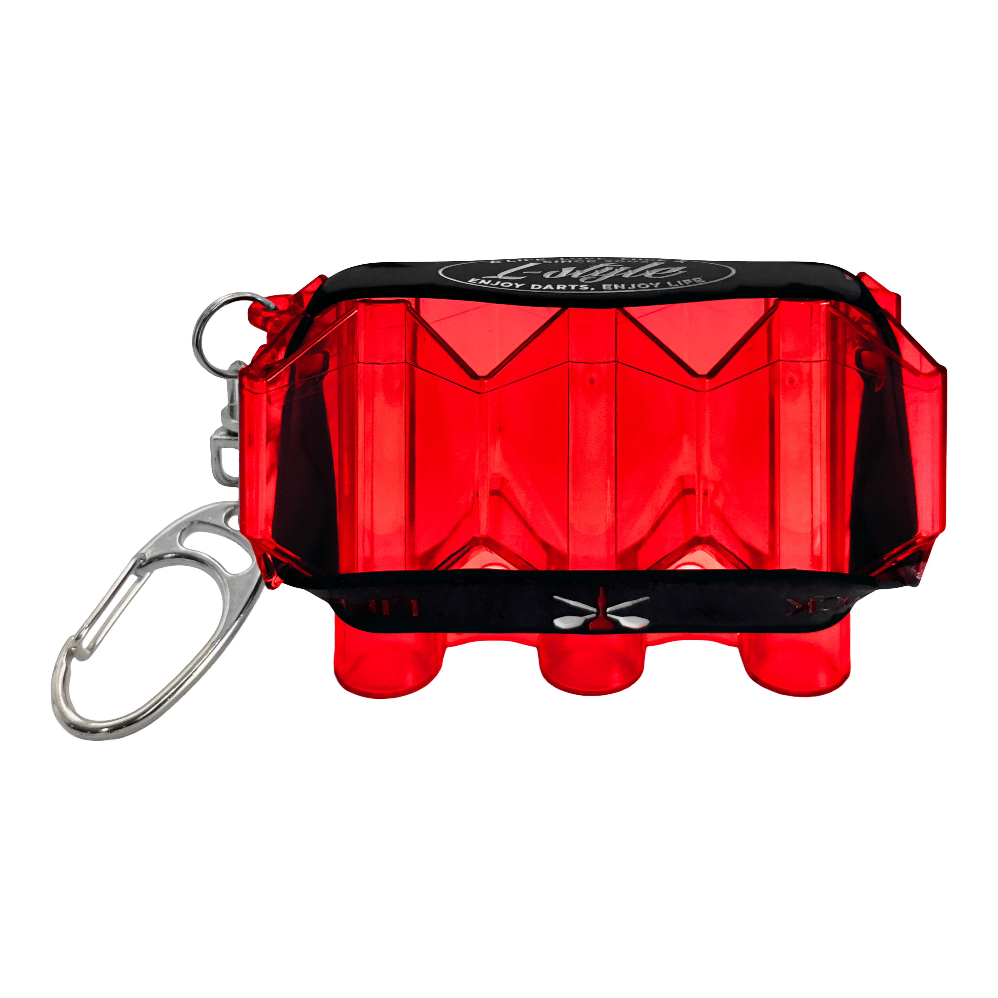 Estuche de vuelo Krystal SP estilo L Abgebildet ist ein Krystal Flight Case in Rot. Es dient zum sicheren Aufbewahren von Dart-Flights.