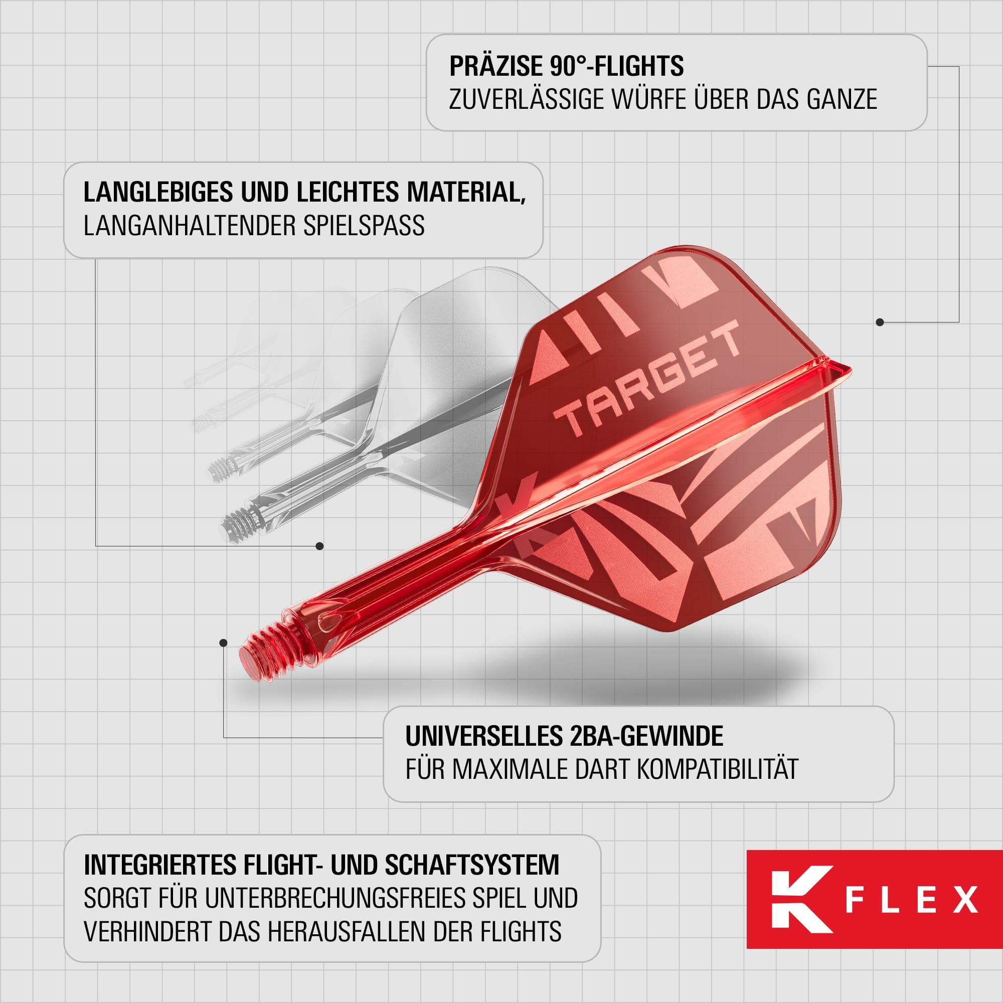 Vuelos estándar Target K-Flex Rojo No. 2