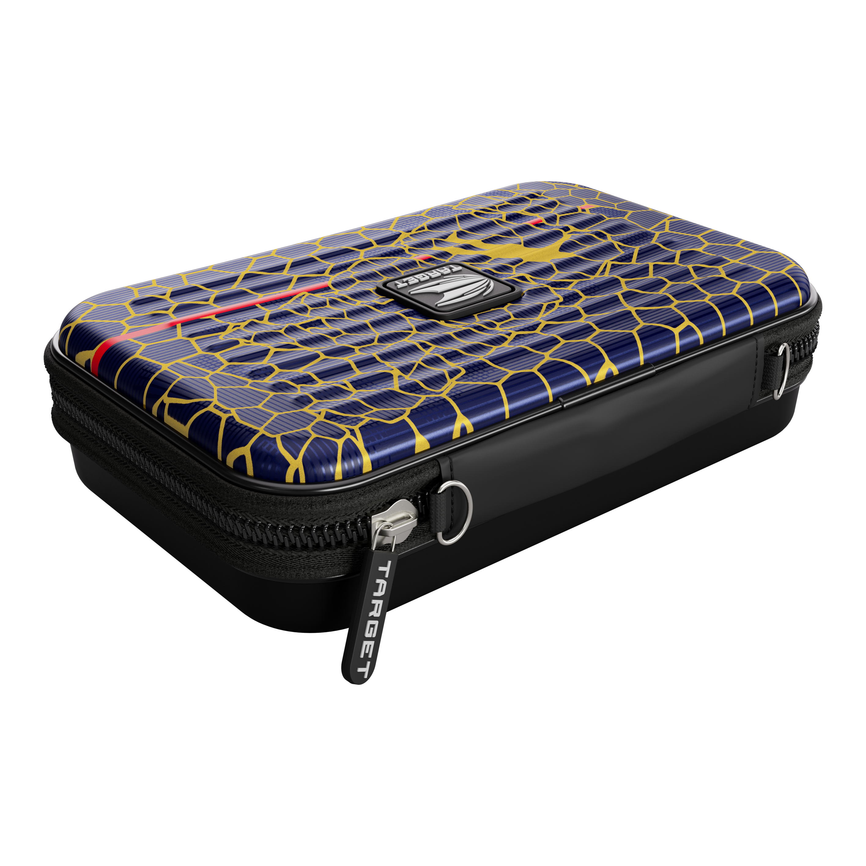 Estuche para dardos Target Takoma Josh Rock XL Dies ist das Target Takoma Josh Rock XL Dartcase. Das Etui hat ein auffälliges Design mit blauen, gelben und roten Mustern sowie einem Reißverschluss.