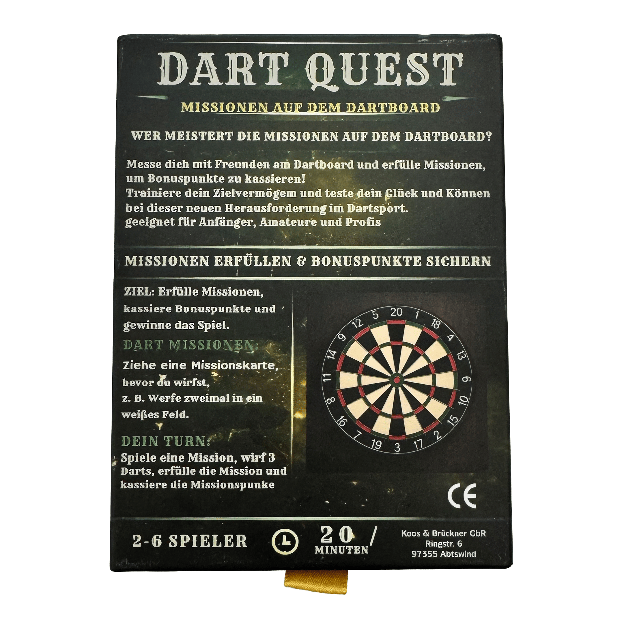 Juego de cartas Dart Quest Das Dart Quest Kartenspiel ist hier abgebildet. Es ist ideal für Freunde und Familie.