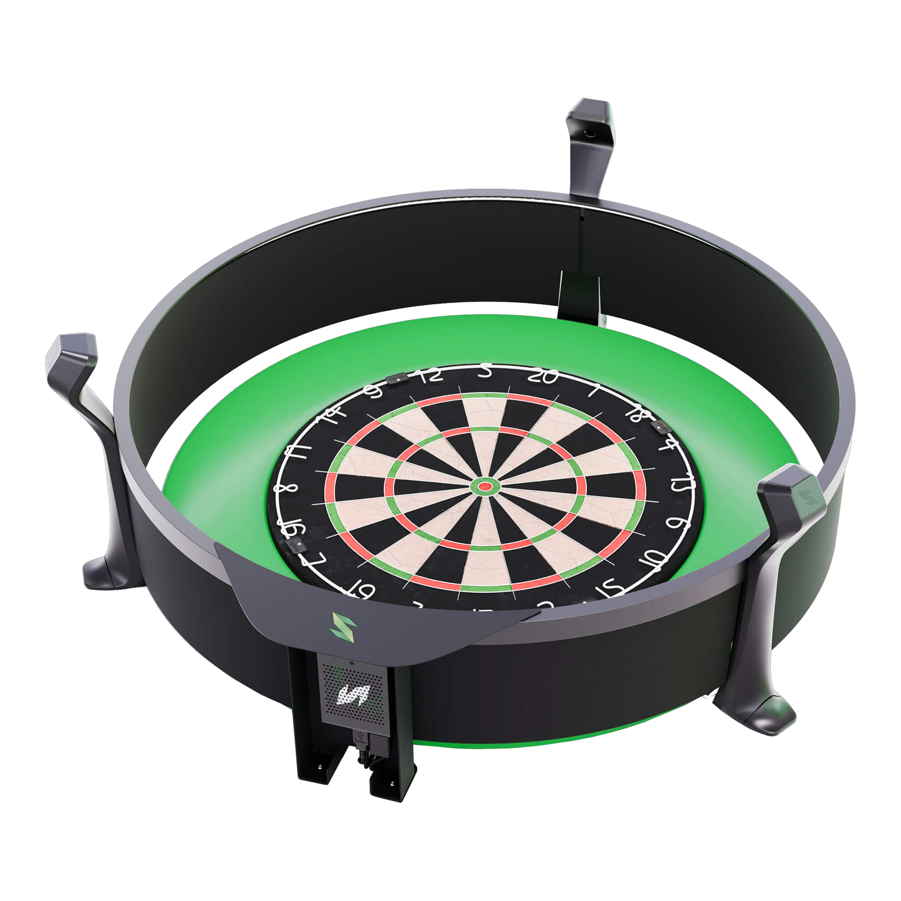 Sistema de puntuación automática electrónica Scolia Home 2 con anillo de iluminación 2026 Das Bild zeigt das Produkt „Scolia Home 2 Electronic Score System mit Beleuchtungsring“, ein elektronisches Zählsystem für Dartscheiben. Es verfügt über einen runden Beleuchtungsring und eine integrierte digitale Anzeige.