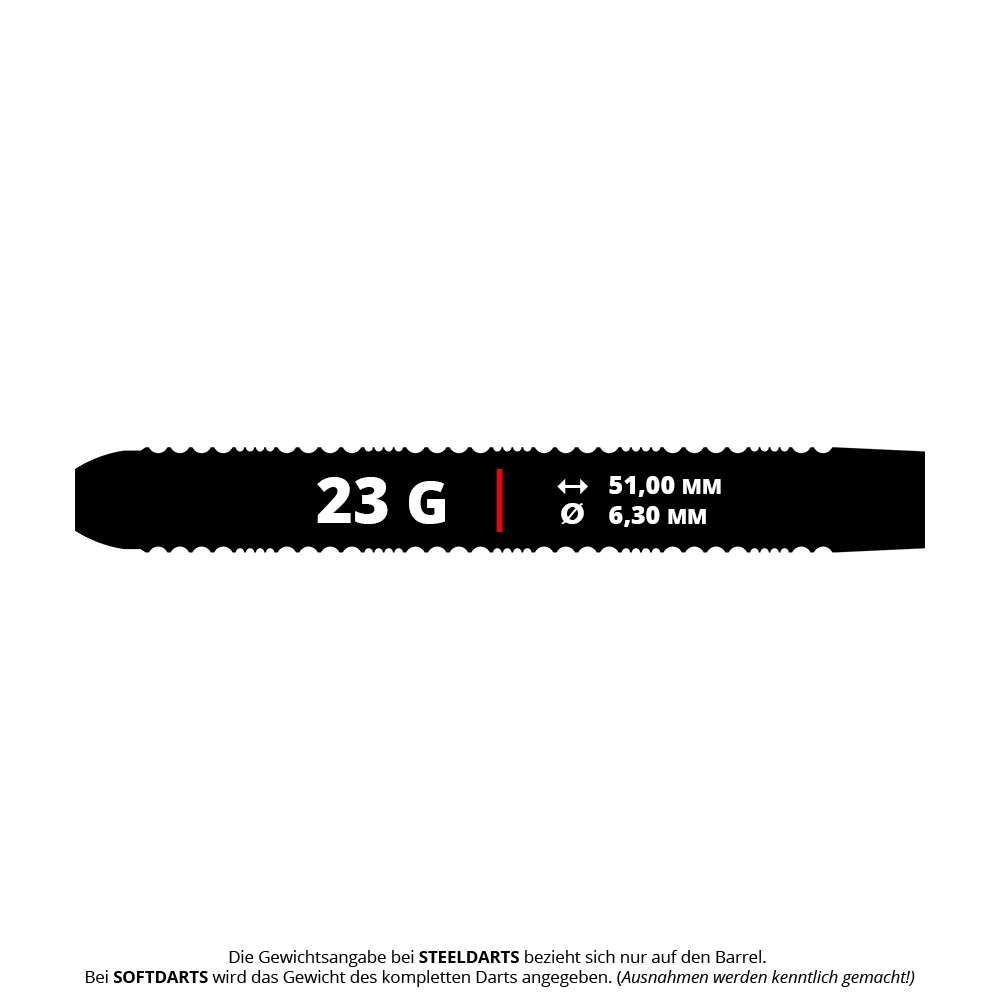 Dardos de acero Mission Moldavite - 23 g Mission Moldavite Steeldarts - 23g ist auf dem Bild zu sehen. Diese Steeldarts sind für professionelle Dartspieler geeignet.