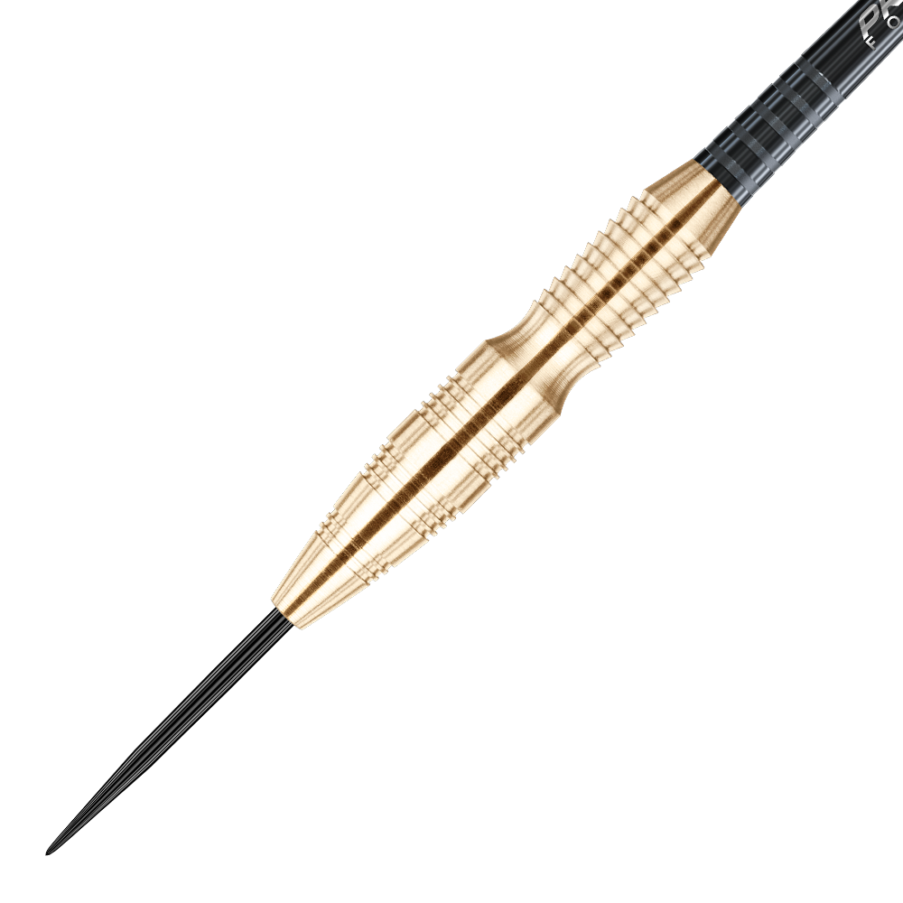 1224_Winmau_Simon_Whitlock_Brass_Steeldarts_2 Das Bild zeigt einen Winmau Simon Whitlock Brass Steeldart. Der Dartpfeil besteht aus Messing und hat eine strukturierte Griffzone für besseren Halt.