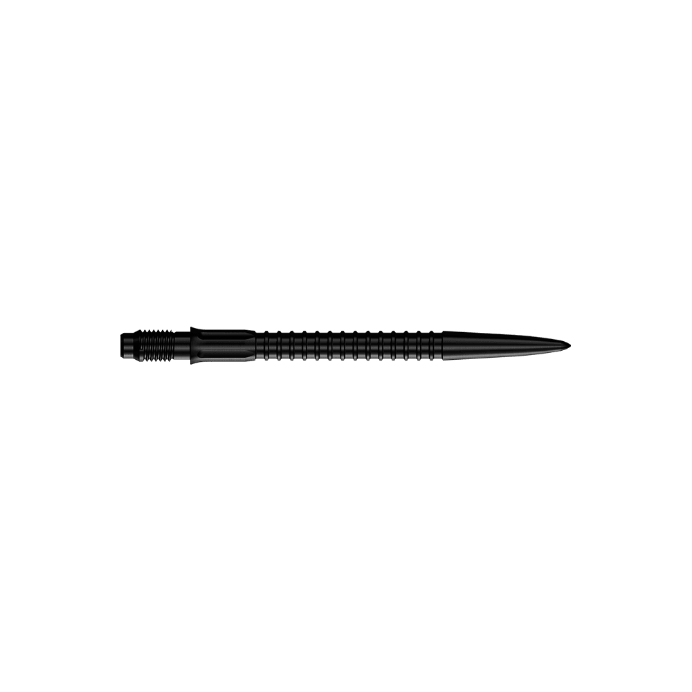 Zu sehen sind schwarze Dartspitzen für Darts. Die Spitzen haben eine Länge von 30 mm.