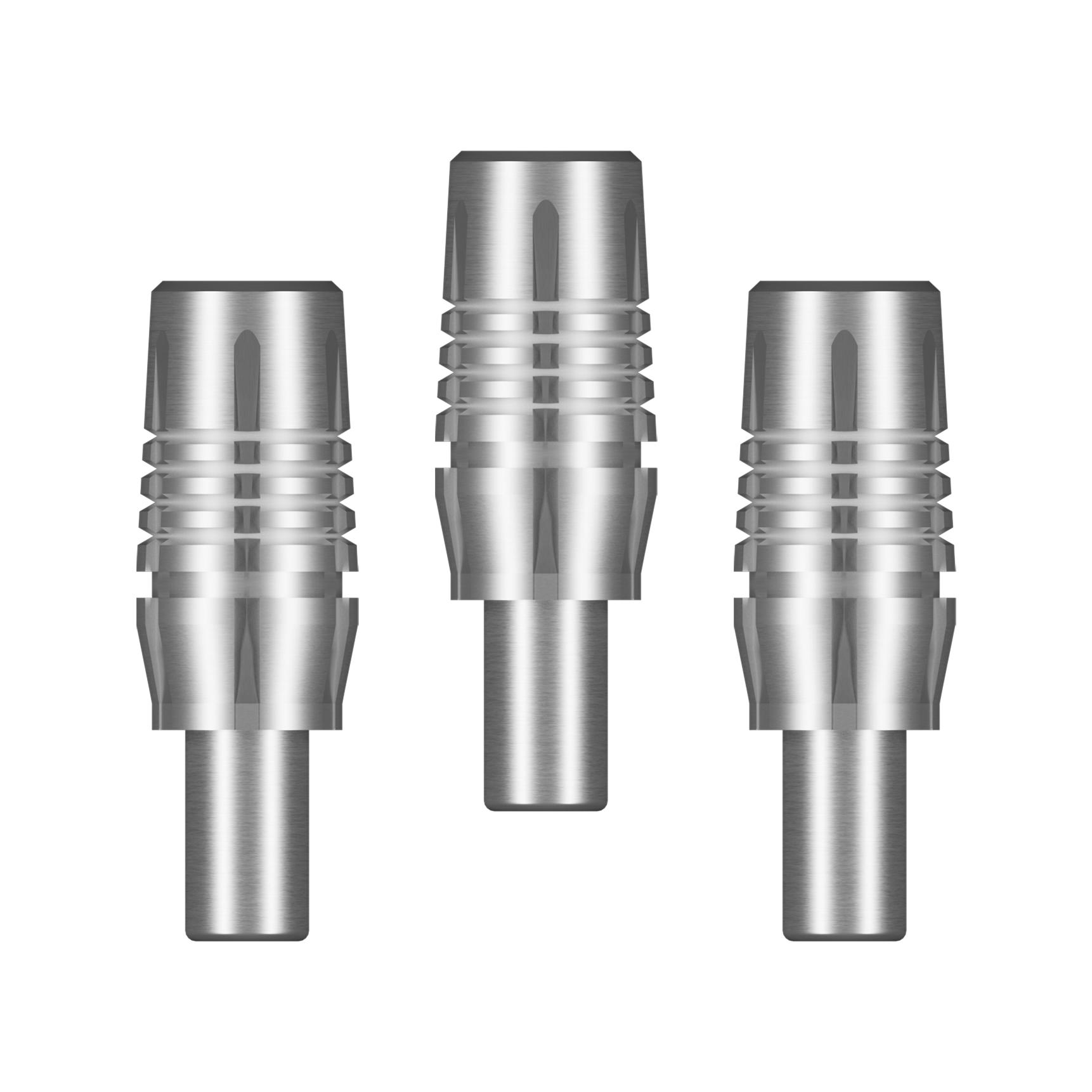 Adaptador de punta de cabeza roscada Shot Satz silberner Dartspitzen-Adapter in kompakter Ausführung. Die Adapter sind für das Anbringen von Spitzen geeignet.