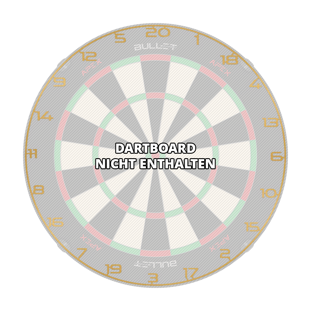 Anillo de número de diana de bala Das Bild stellt einen Dartboard Zahlenring in goldener Farbe dar. Es geht um das Produkt 'BT1000160 Bullet Dartboard Zahlenring Gold 3'.
