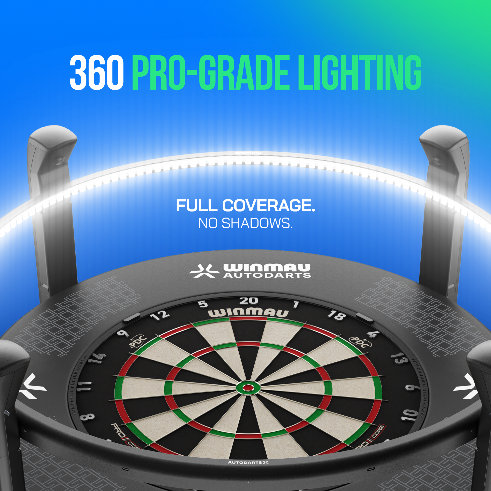Sistema de puntuación automática Winmau Autodarts X Zu sehen ist das Winmau Autodarts X Autoscoring-System. Es dient der automatischen Auswertung beim Darts-Spiel.