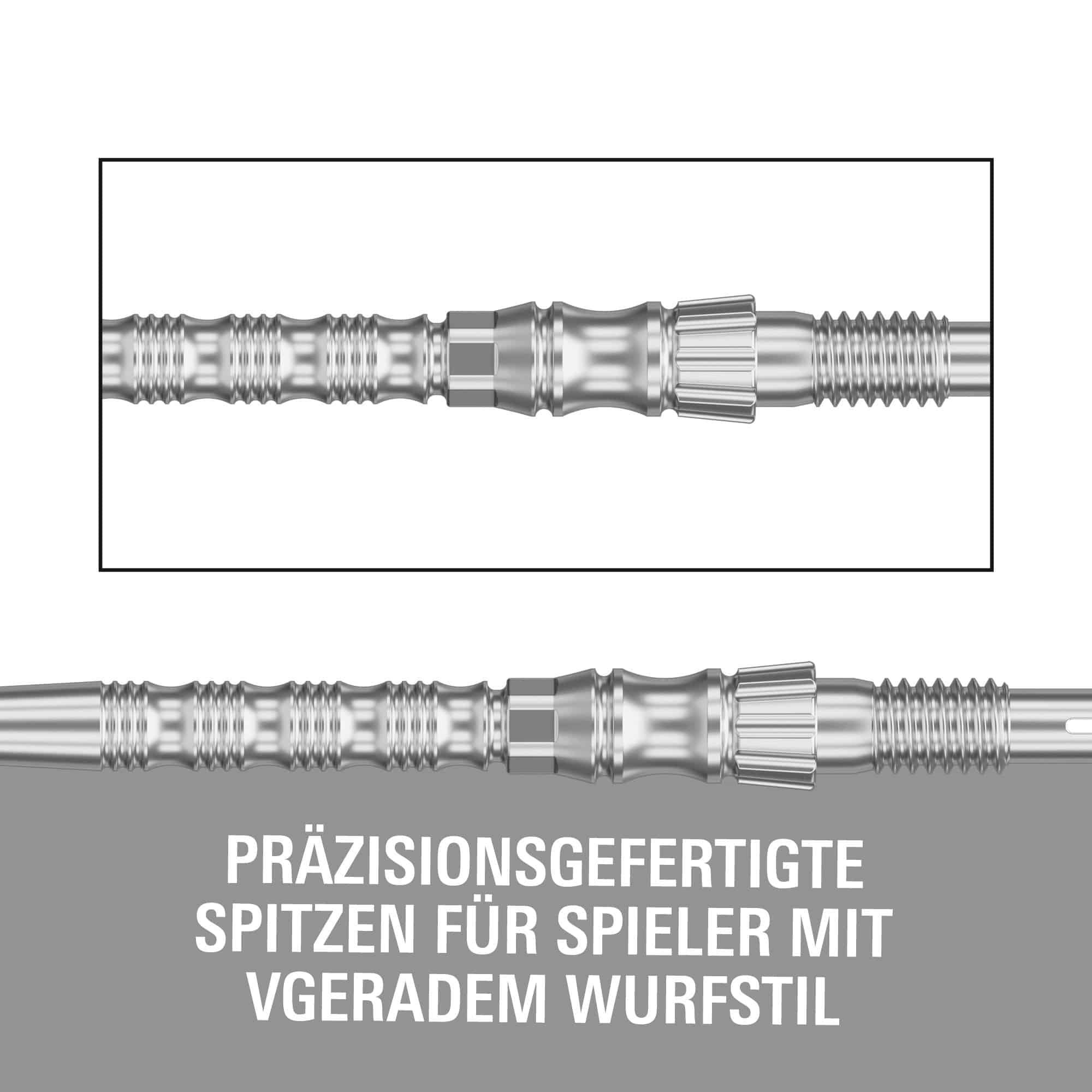 Puntas de dardo de acero Target Signature Swiss Point TRB - plateadas Hier ist die Target Signature Swiss Point TRB Steeldartspitzen in Silber zu sehen. Die Dartspitzen sind für maximale Kontrolle und Haltbarkeit entwickelt.