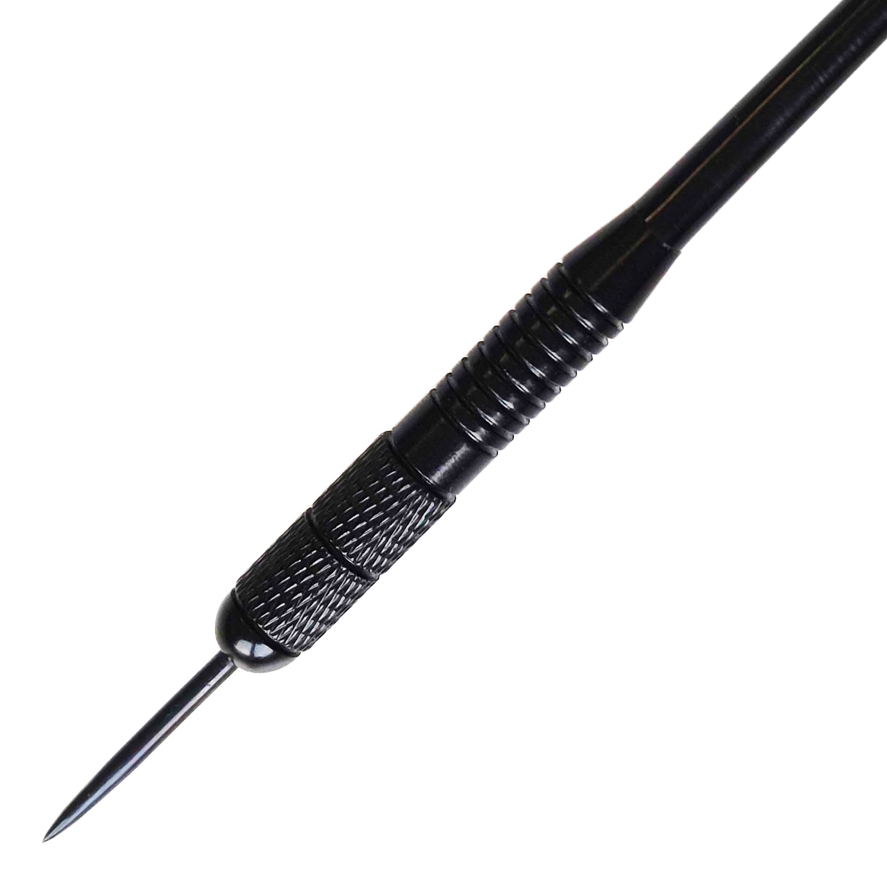 Dardos Karella de latón negro - 21 g Dieses Bild zeigt Karella Black Brass Steeldarts mit einem Gewicht von 21g. Die schwarzen Messing-Steeldarts sind ideal für Dartliebhaber.