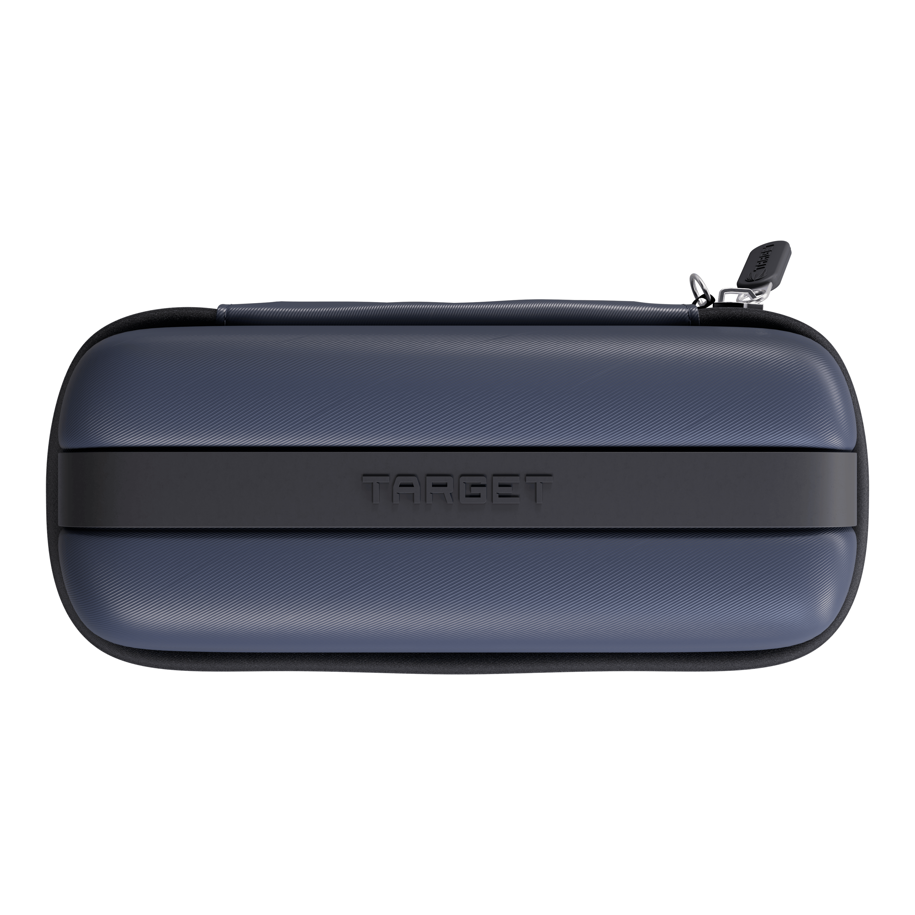 Das Bild zeigt ein Dartcase in Navy und Dunkelgrau. Es handelt sich wahrscheinlich um das Target BOA Dartcase.