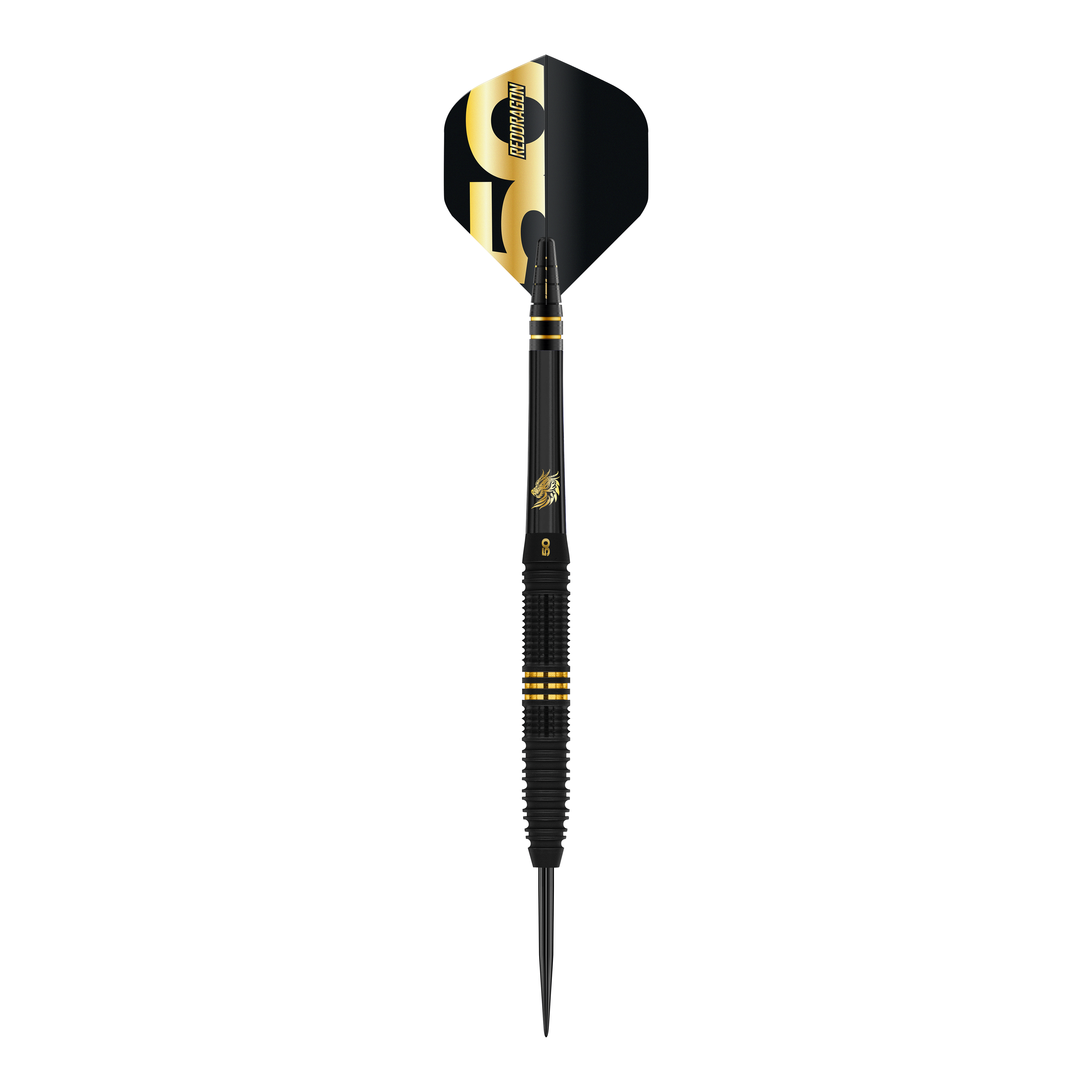 Dieses Bild zeigt die Red Dragon Jonny Clayton 50 Years Player Limited Edition Steeldarts. Die Darts wurden anlässlich des 50-jährigen Spielerjubiläums von Jonny Clayton herausgebracht.