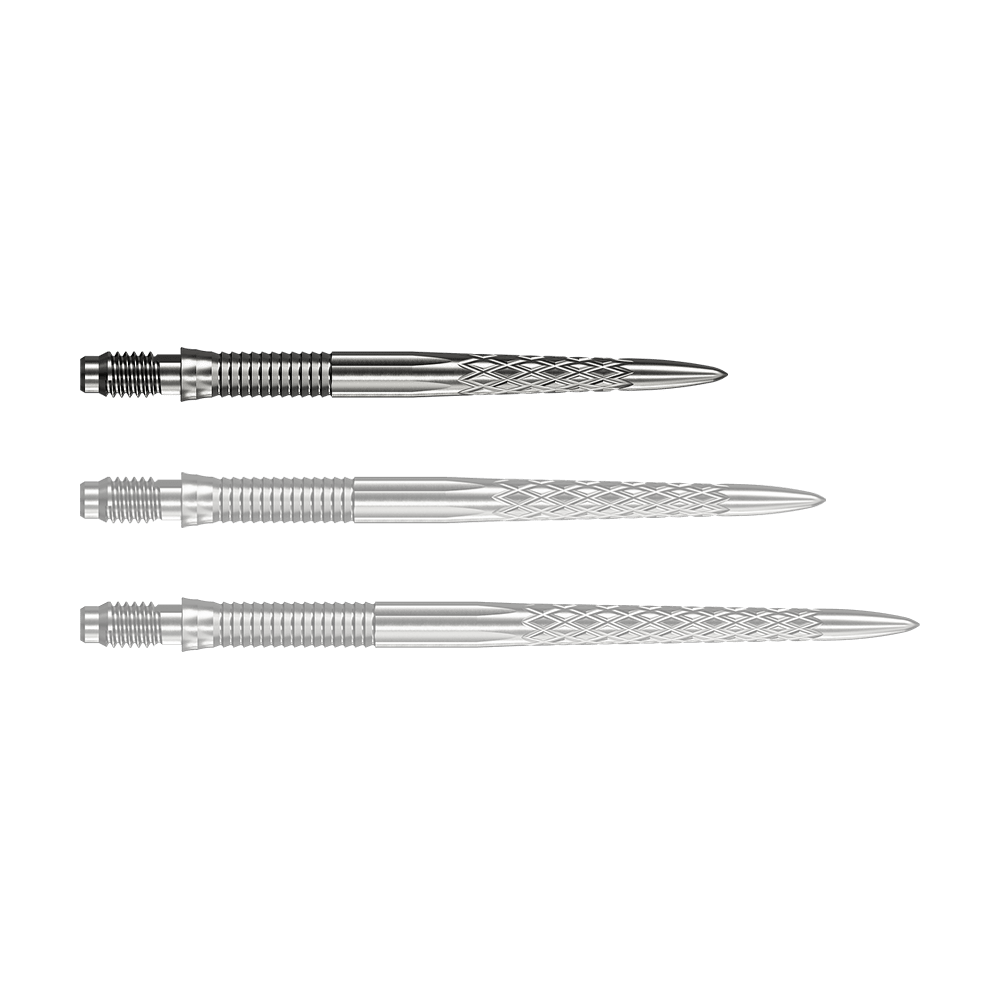 Puntas de dardo Mission R2.5 Rapid Point DSX - Plateadas Abgebildet ist eine einzelne Mission R25 Rapid Point DSX Dartspitze in Silber mit 30mm Länge. Sie wird häufig für Präzision und Haltbarkeit beim Dartspielen verwendet.