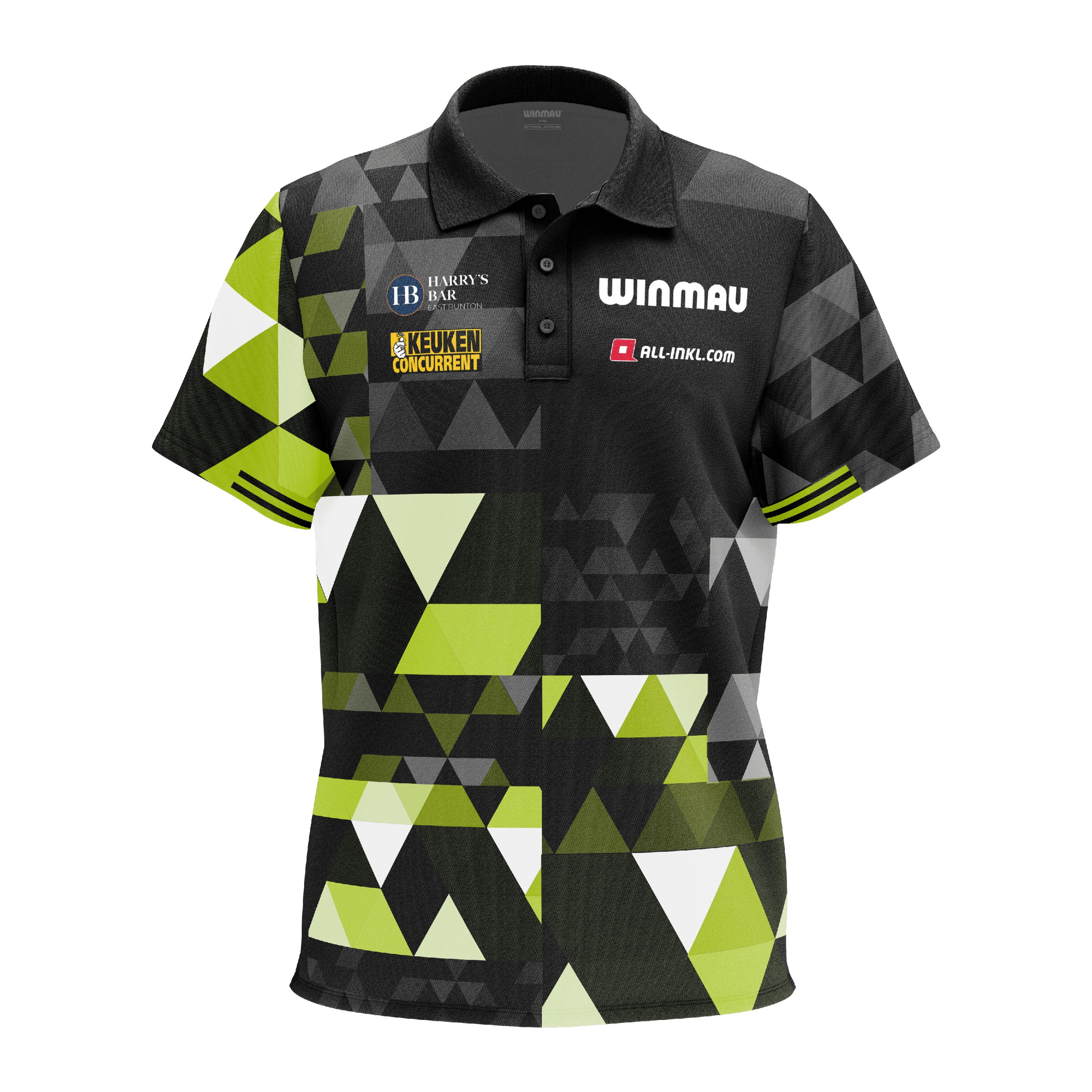 Polo Winmau Michael Van Gerwen edición abanico Poloshirt der Winmau Michael Van Gerwen Fan-Edition. Das Produkt ist als Fanartikel für Michael Van Gerwen entworfen.