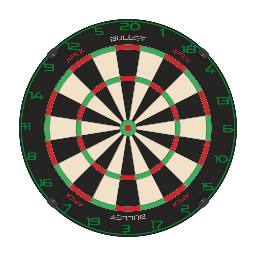 Anillo de número de diana de bala Hier ist ein weiterer Dartboard-Zahlenring in Grün abgebildet. Das Bild betont die Details des Zahlenrings.