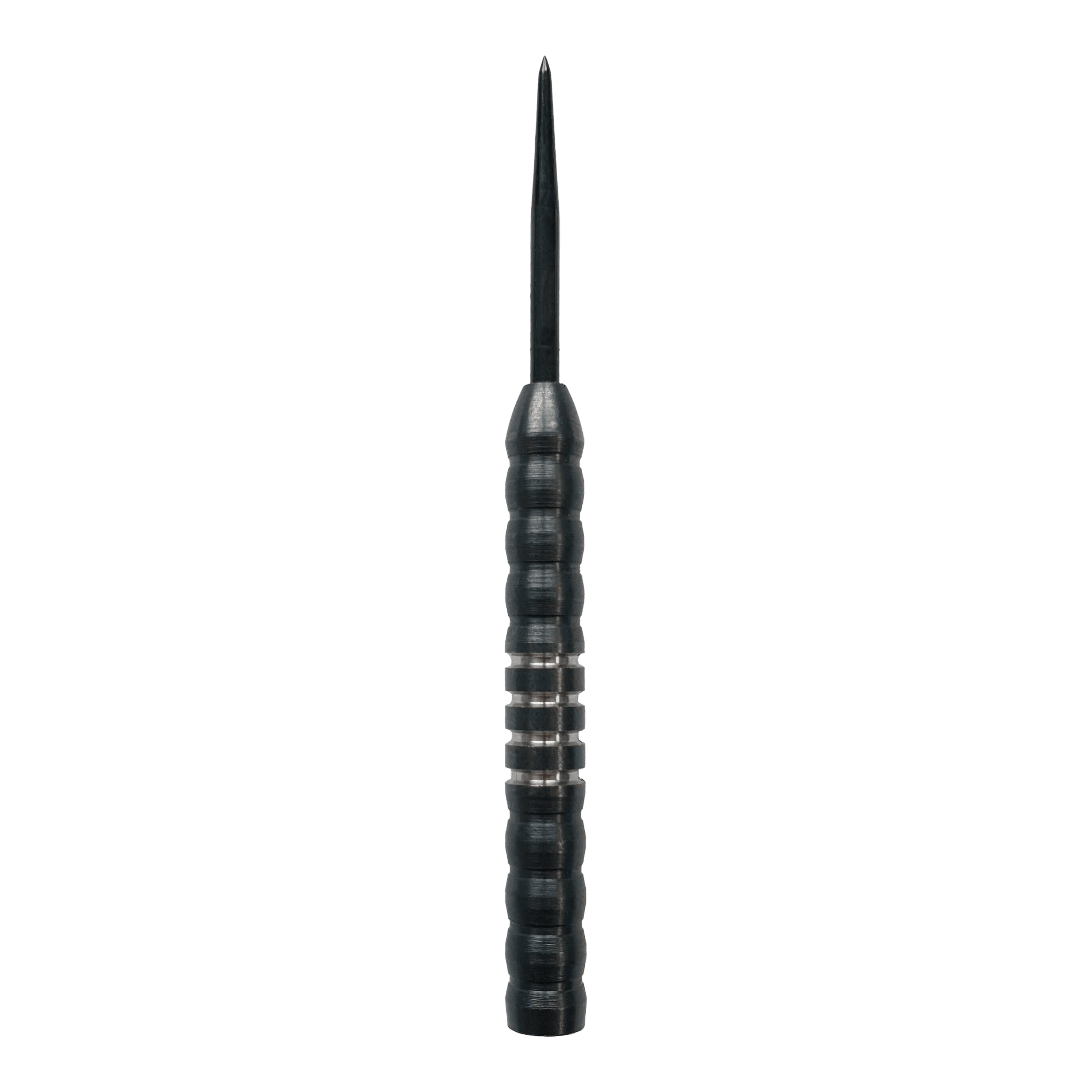 Barriles de dardos de acero McDart Midnight V1 Das Bild zeigt den McDart Midnight V1 Steeldart Barrel. Der Barrel ist schwarz und hat eine gerillte Oberfläche für besseren Halt.