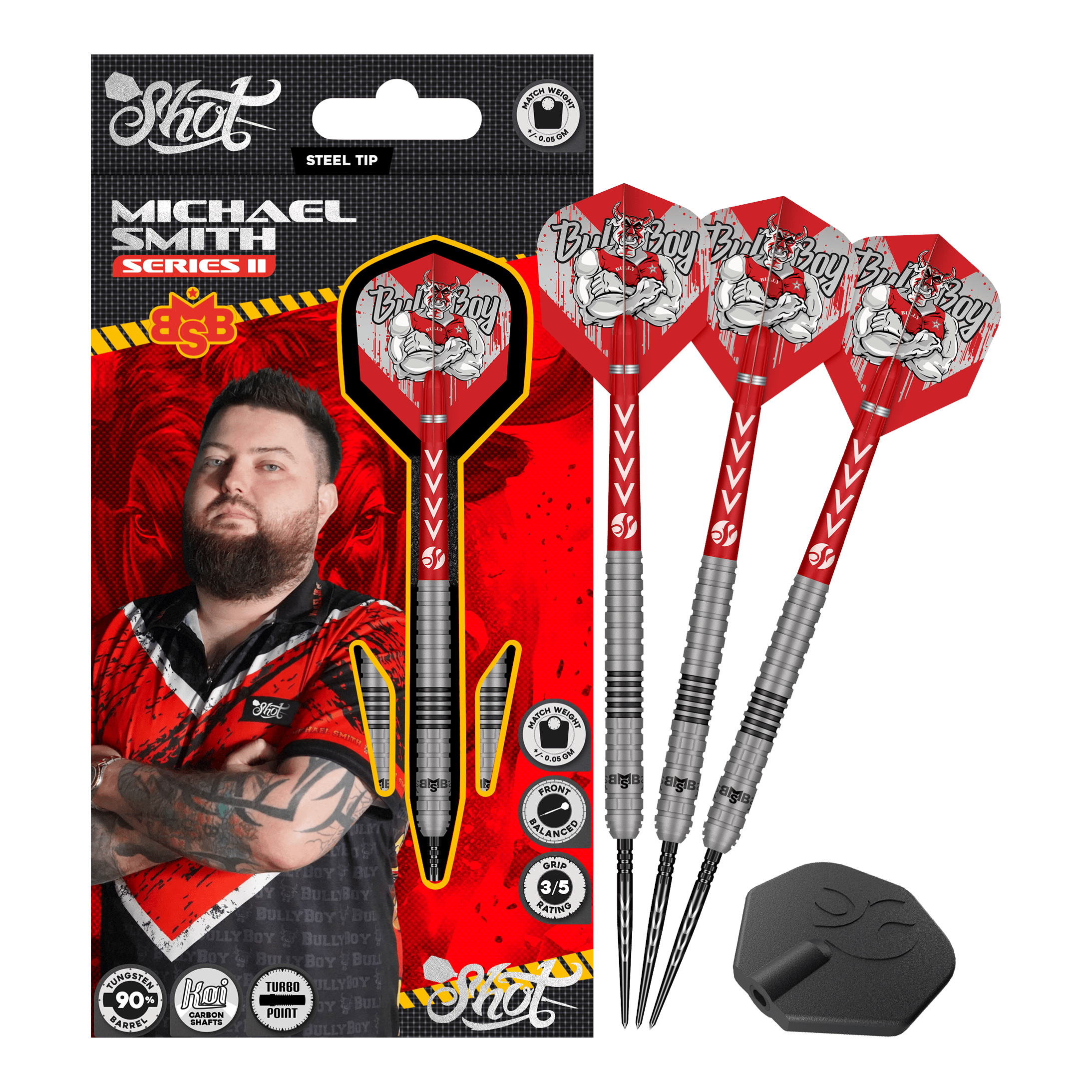 Dardos de acero Michael Smith Serie 2 Turbo Point