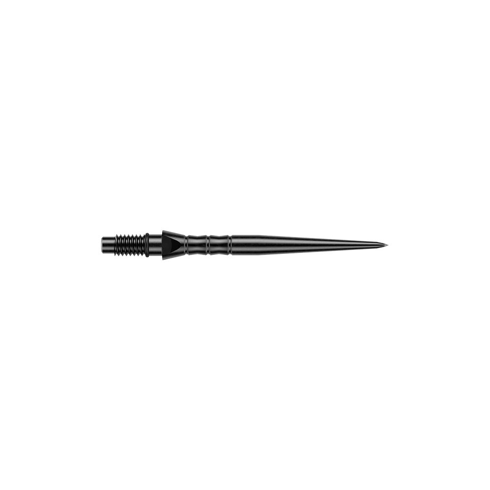 Puntas de dardos de acero Winmau Switch Point Wave - negras Abgebildet sind schwarze Steeldartspitzen, vermutlich 26 mm lang. Die Dartspitzen werden für Steeldartpfeile verwendet.