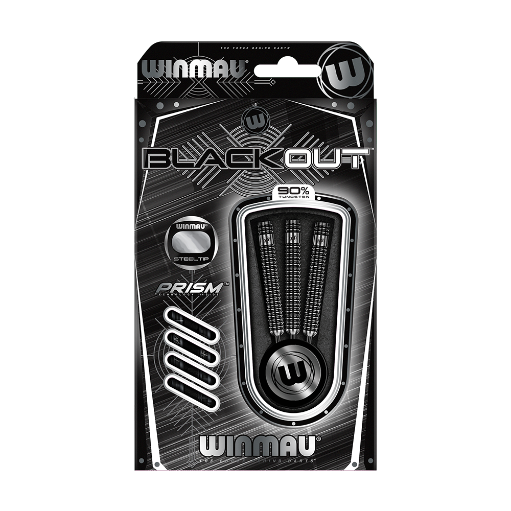 Dardos de acero Winmau Blackout Variant 1
